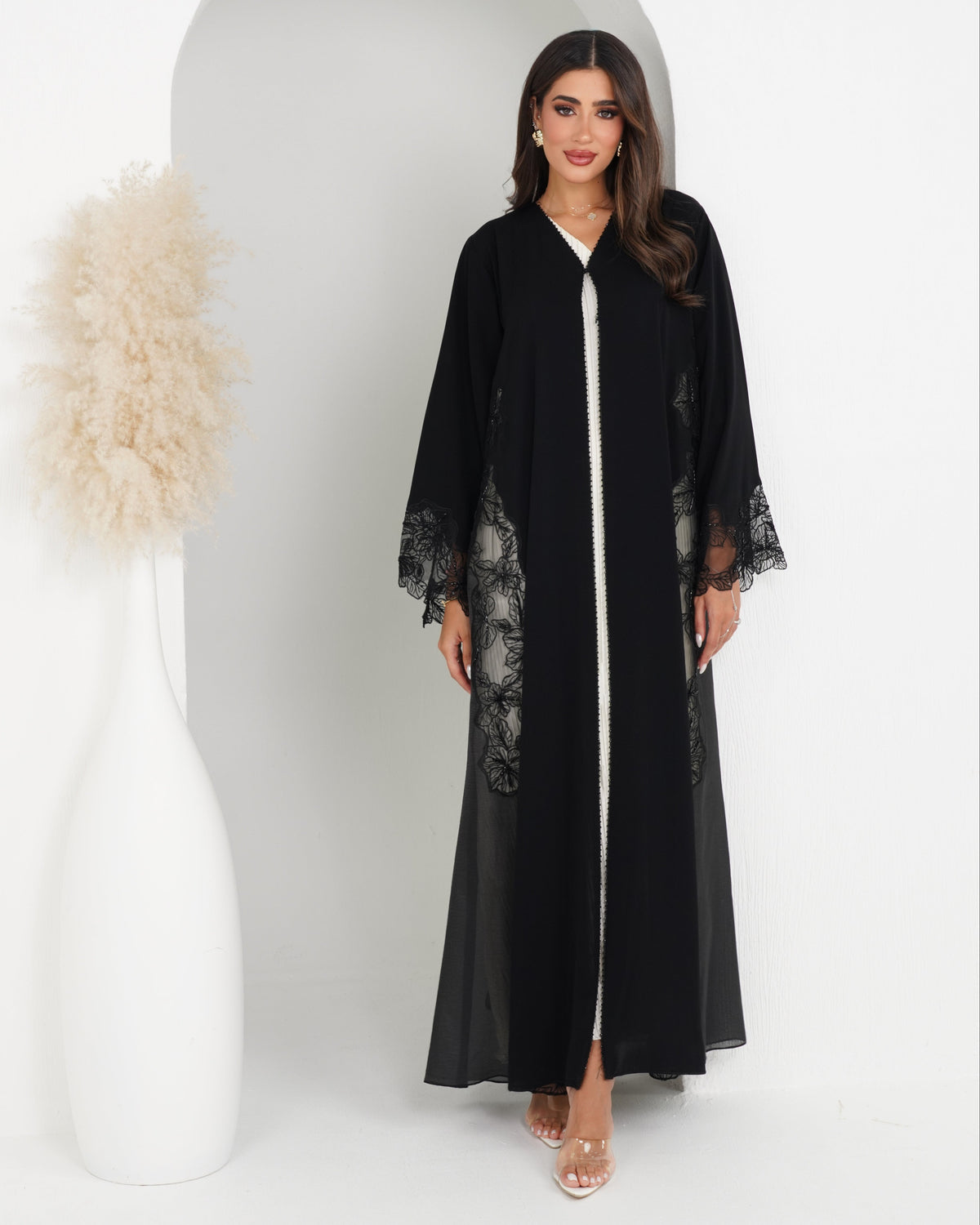 R161 Black Summer collection Abaya Set