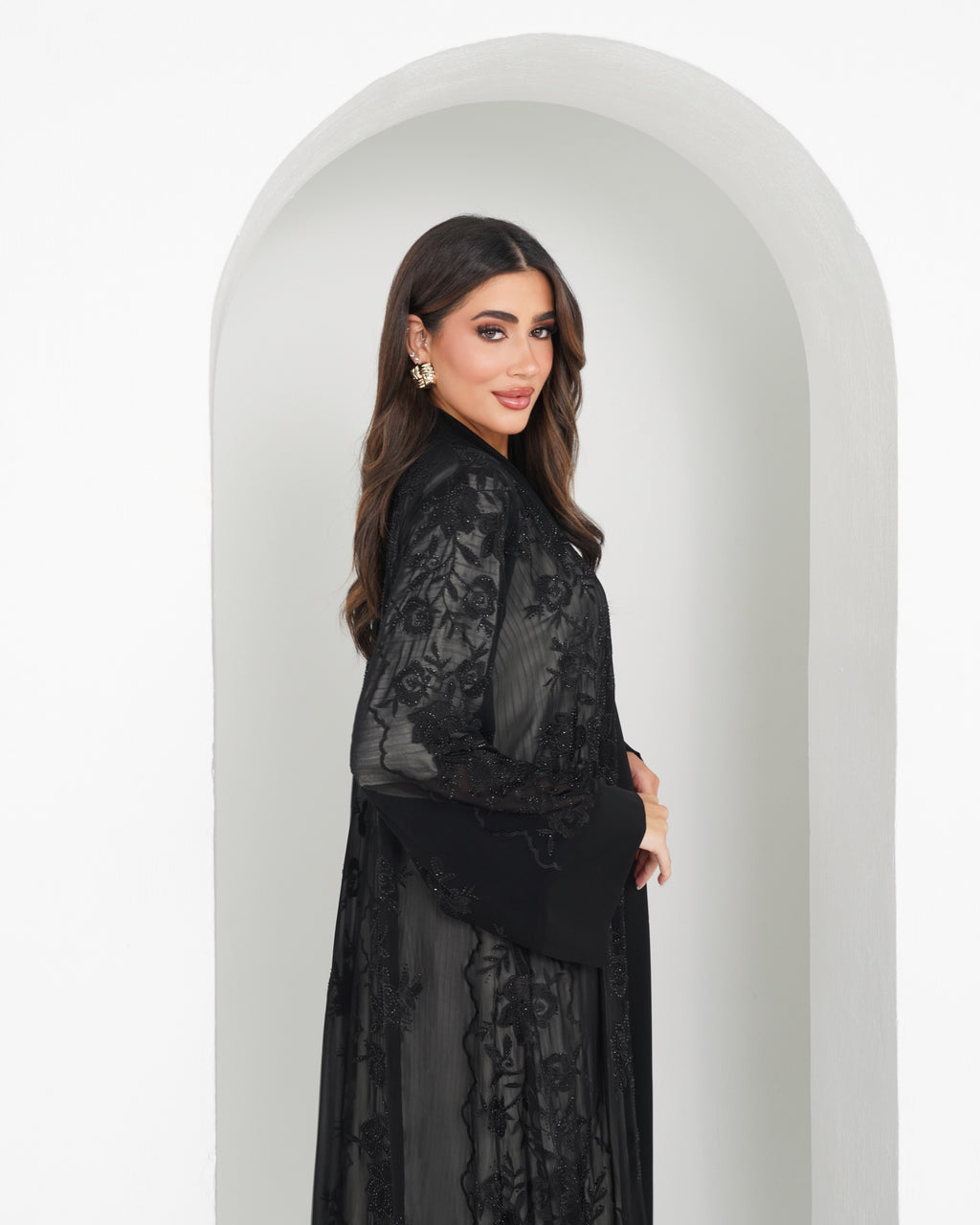 R147 Black Summer collection Abaya Set