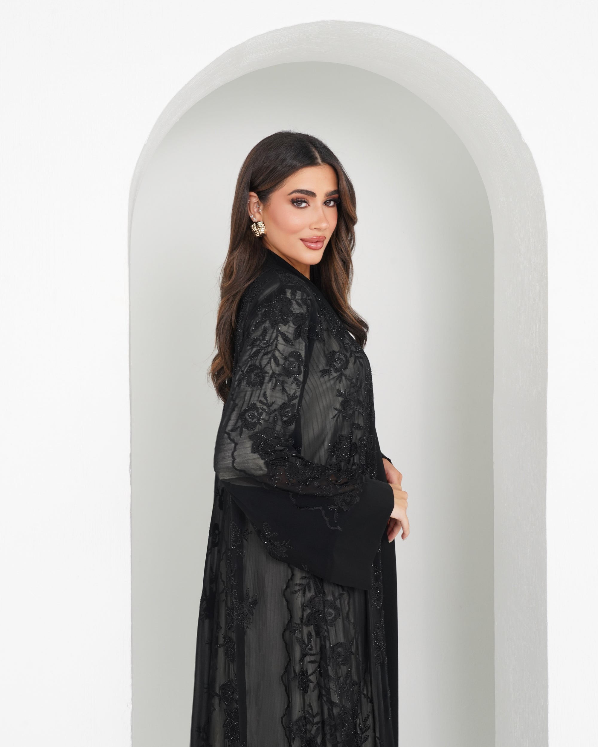 R147 Black Summer collection Abaya Set