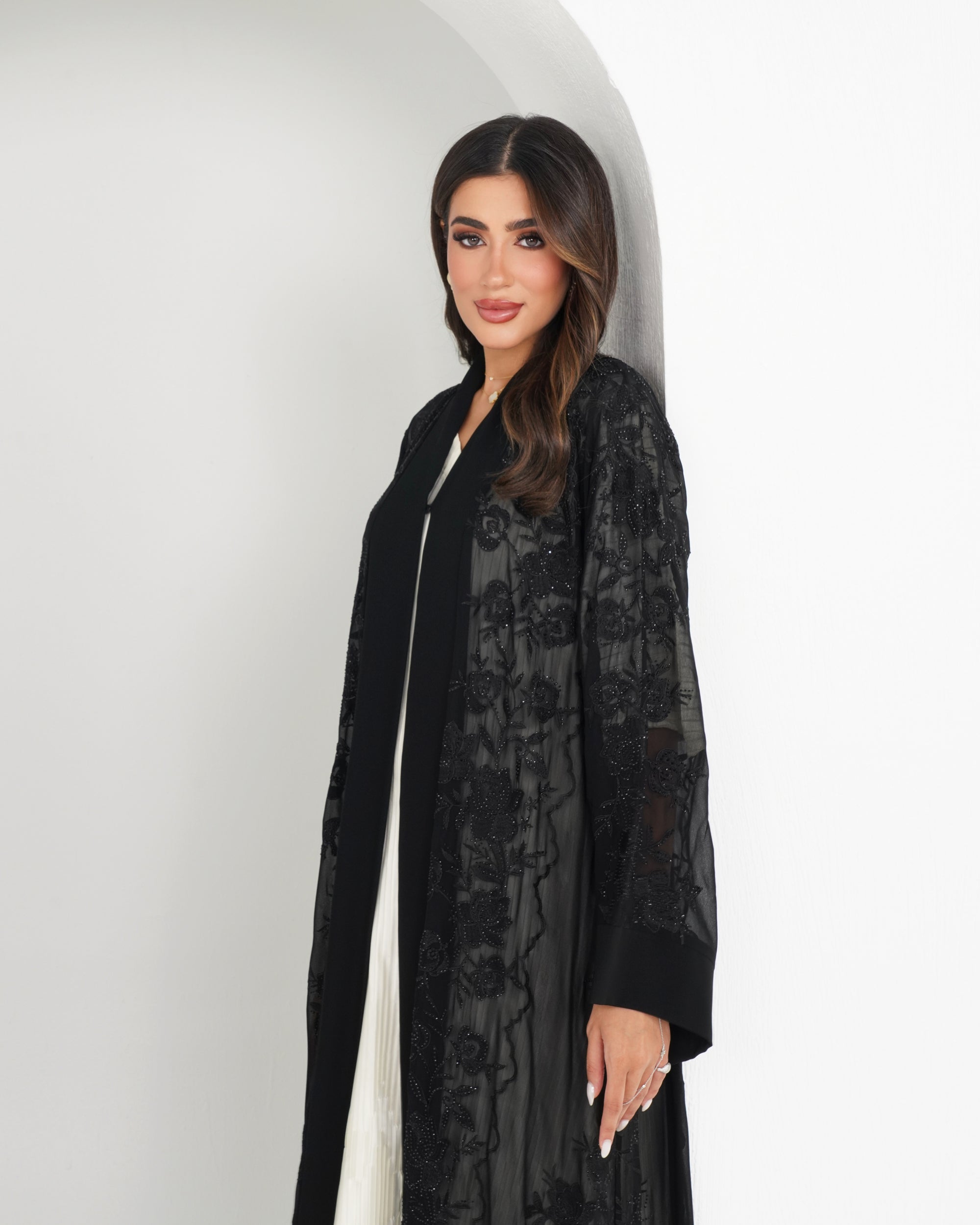 R147 Black Summer collection Abaya Set