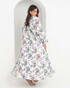 R145 printed travel wear  Abaya Set