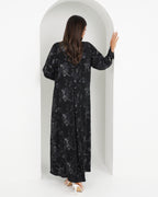 R158 Travel Wear  Black  Abaya Set