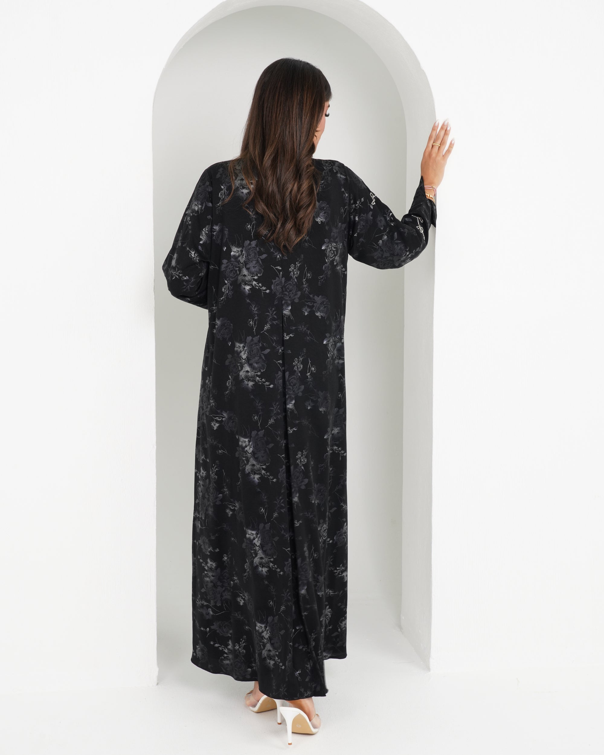 R158 Travel Wear  Black  Abaya Set
