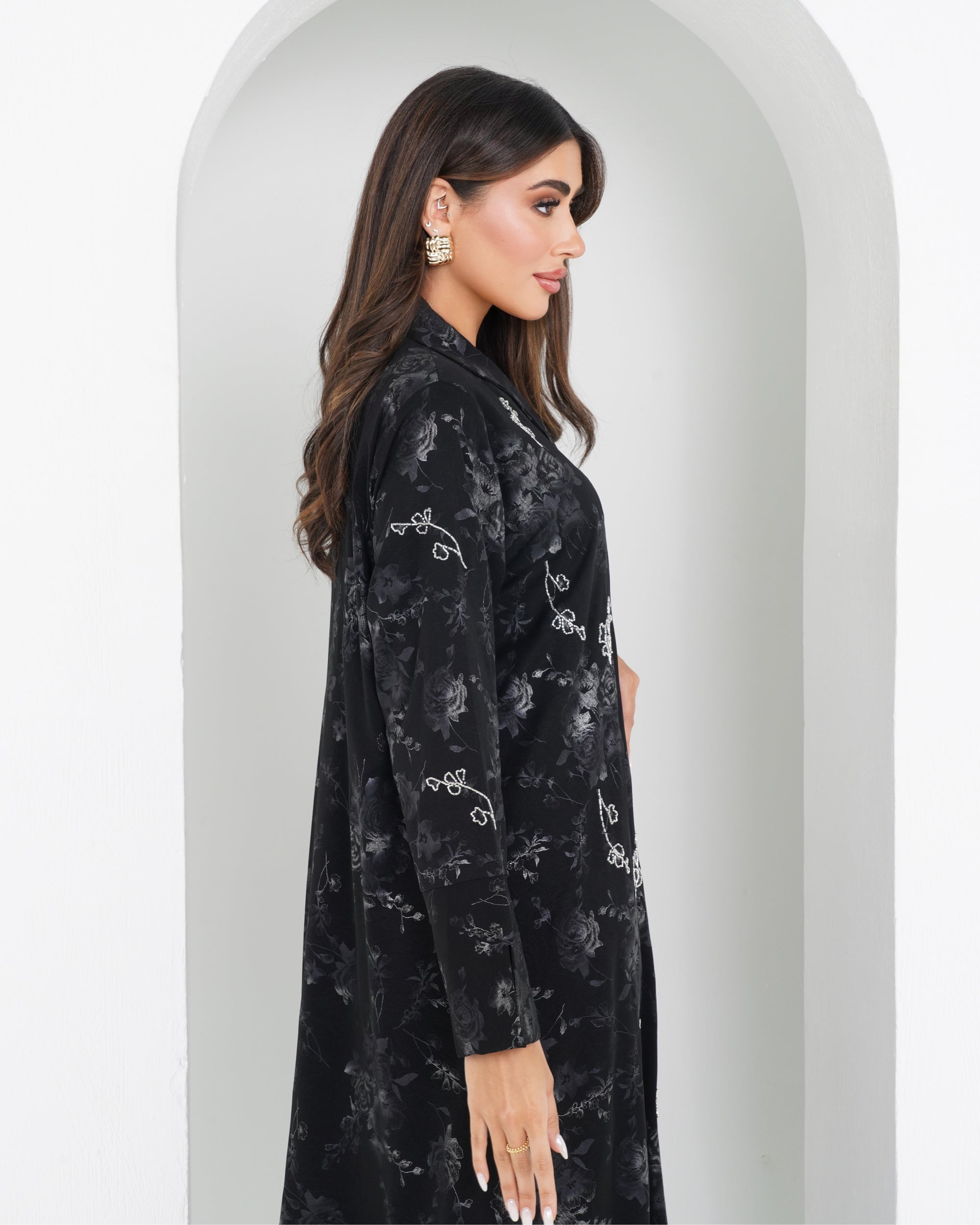 R158 Travel Wear  Black  Abaya Set