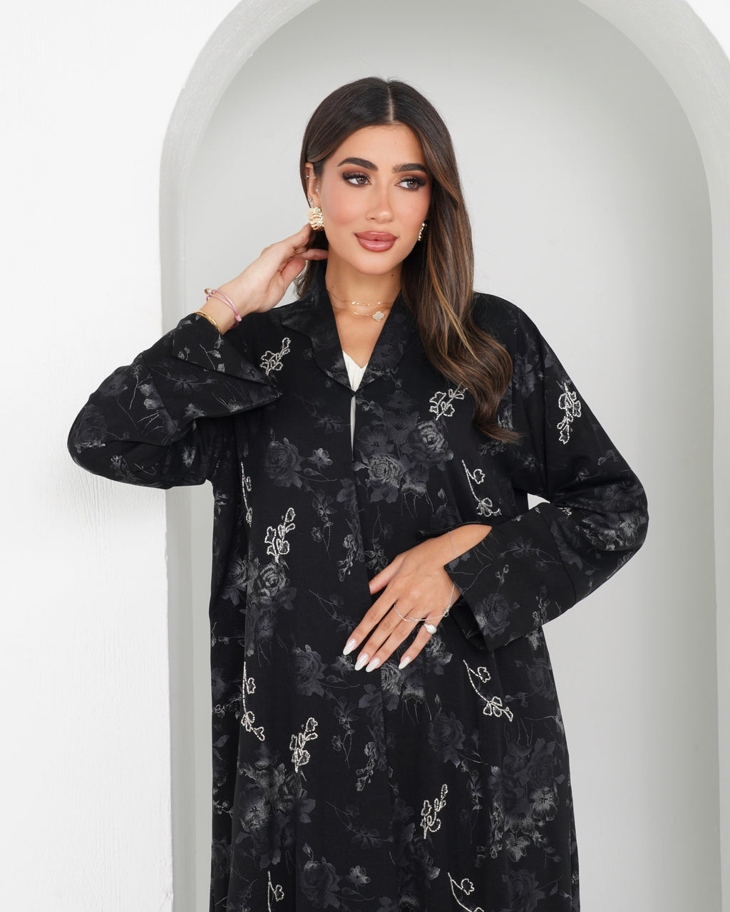 R158 Travel Wear  Black  Abaya Set