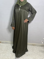 طقم عباية زيتوني R011