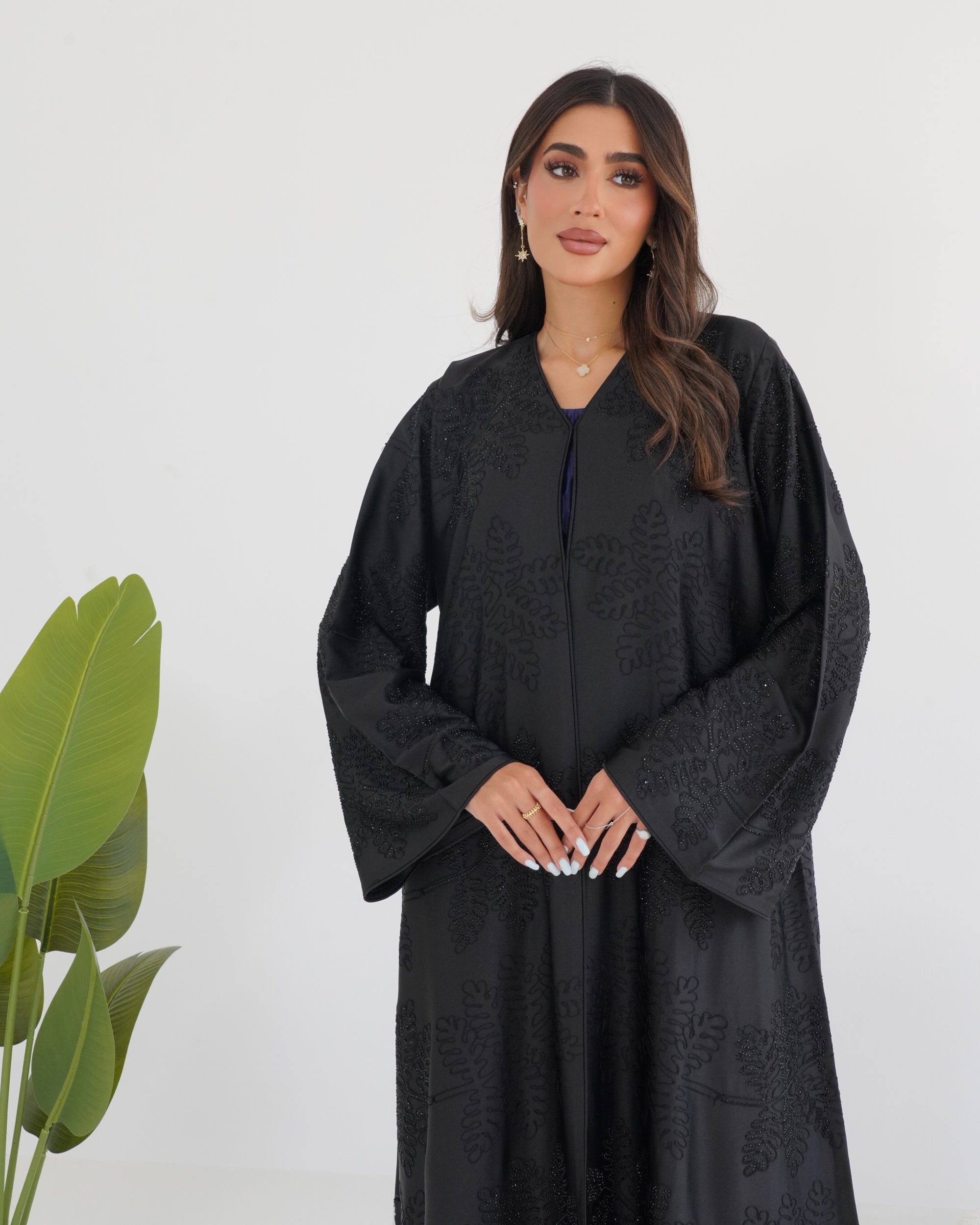 R108 Black Abaya Set