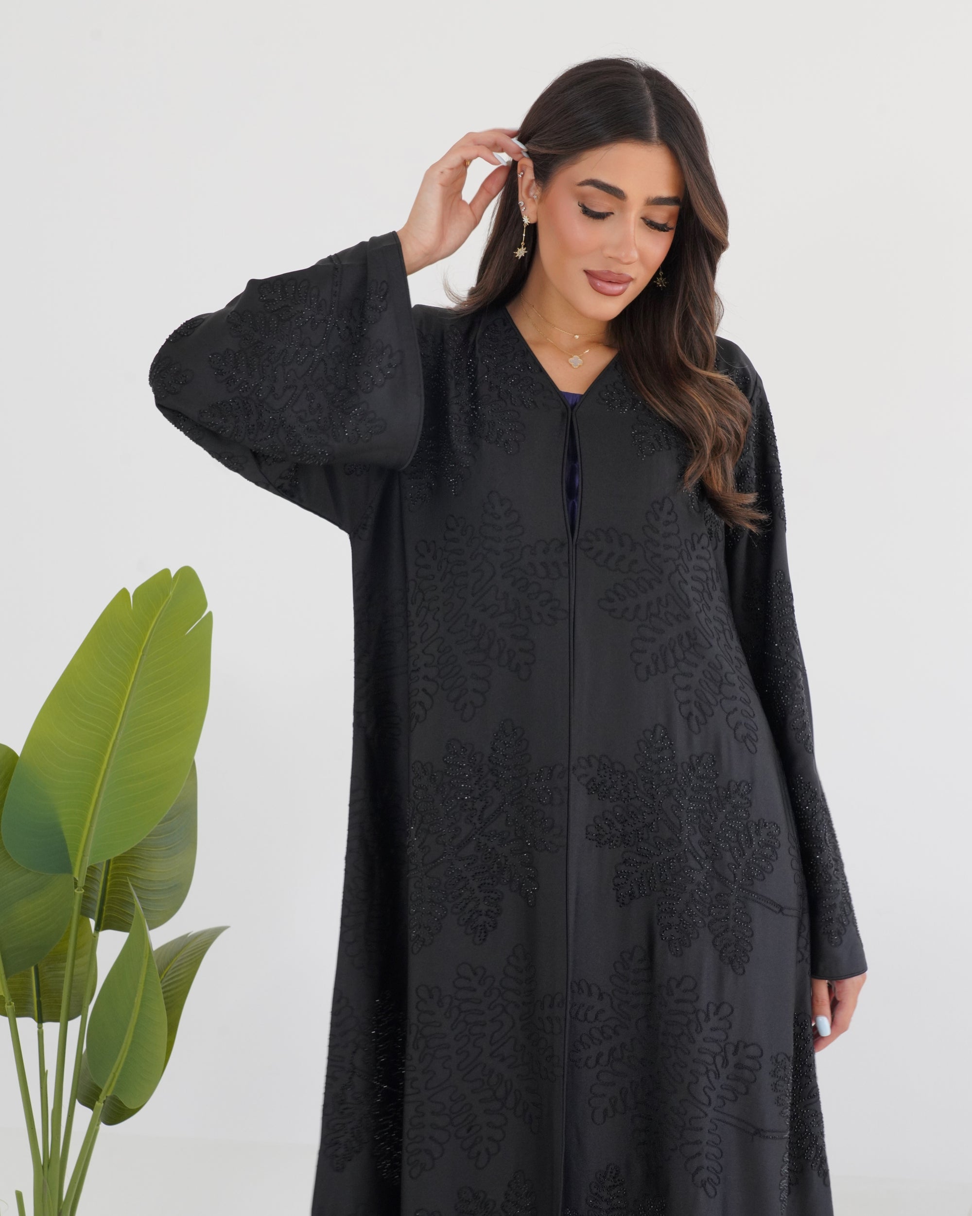R108 Black Abaya Set