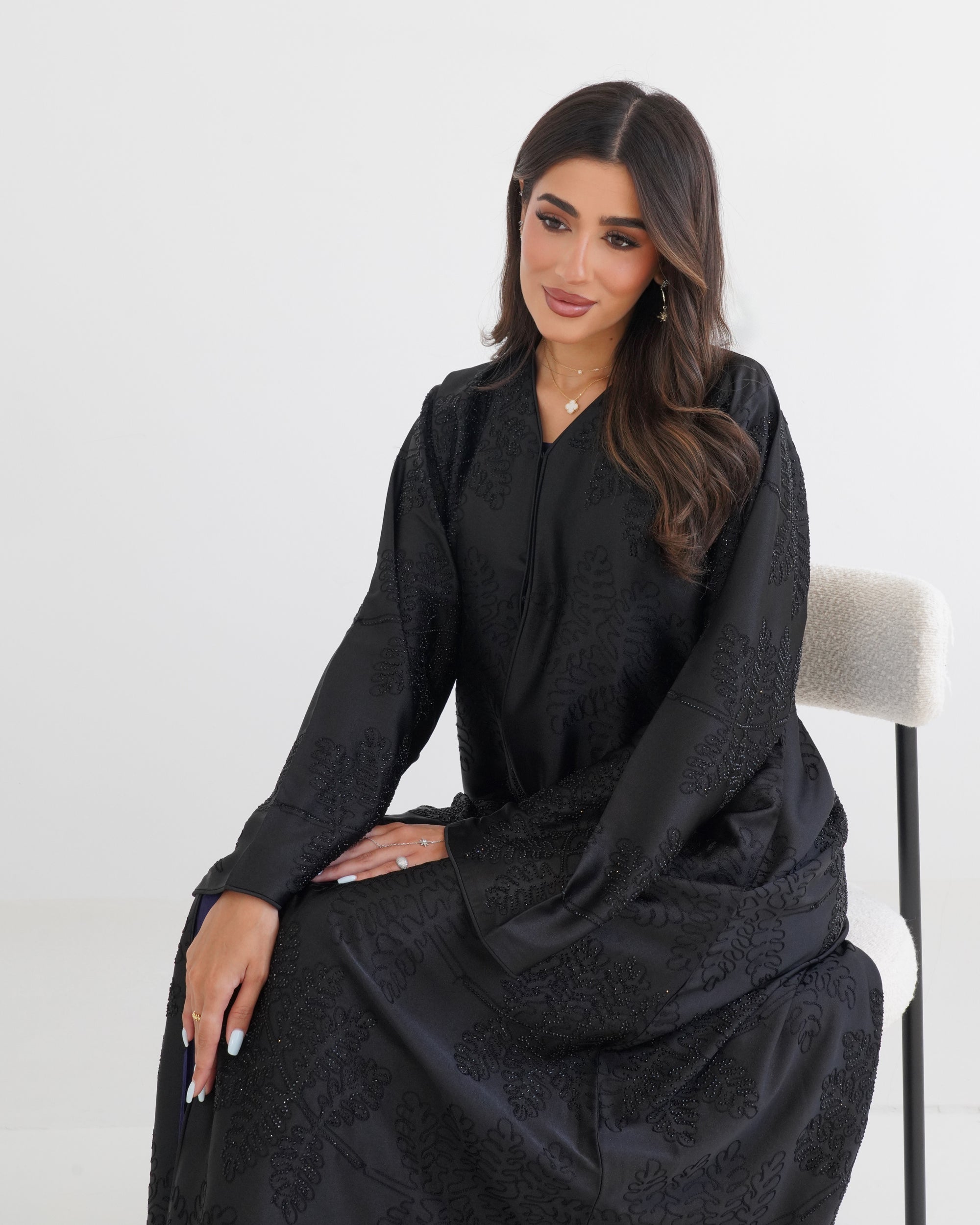 R108 Black Abaya Set
