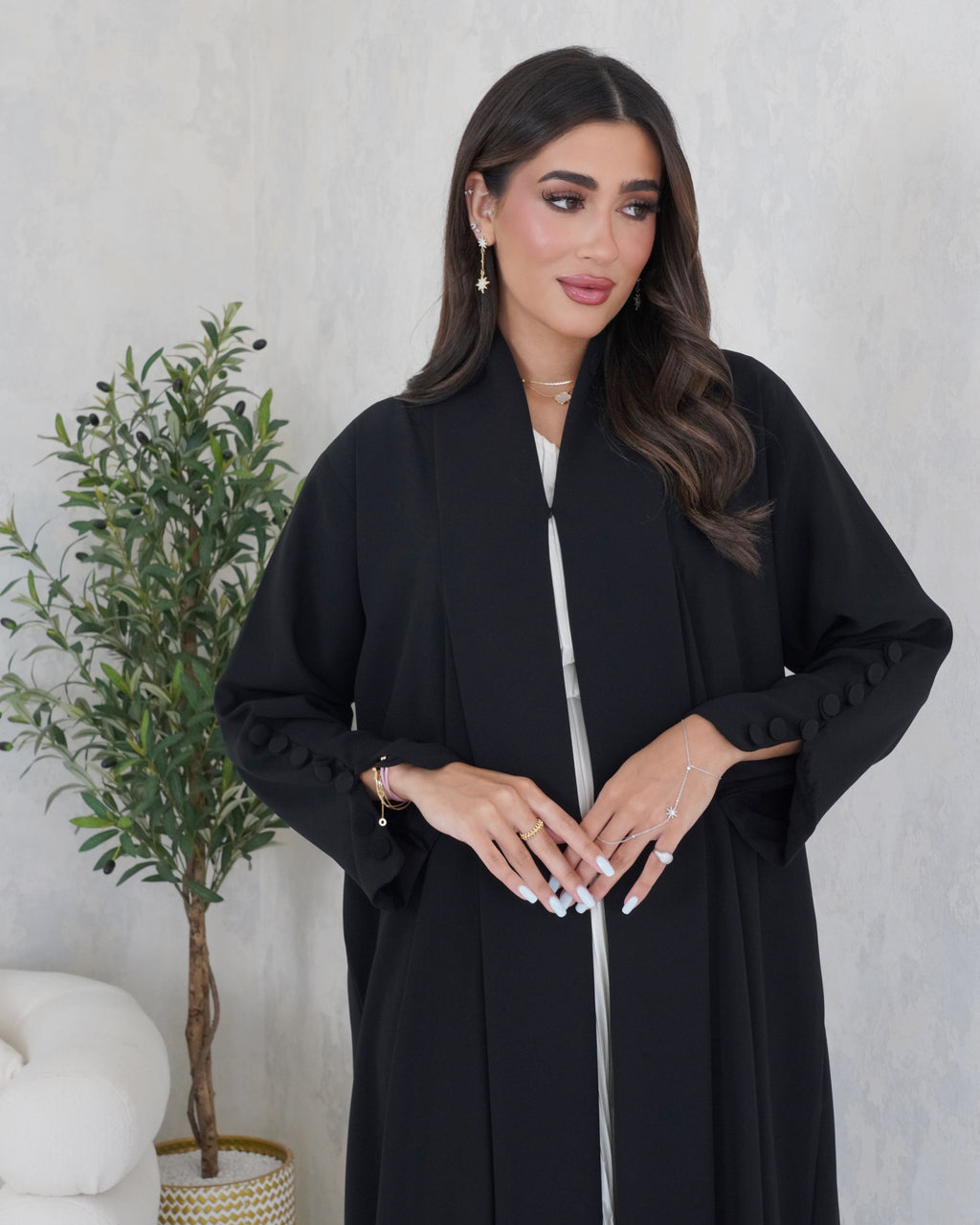 طقم عباية سوداء R032