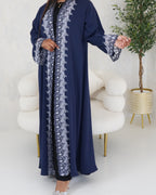 R109 Blue Abaya Set