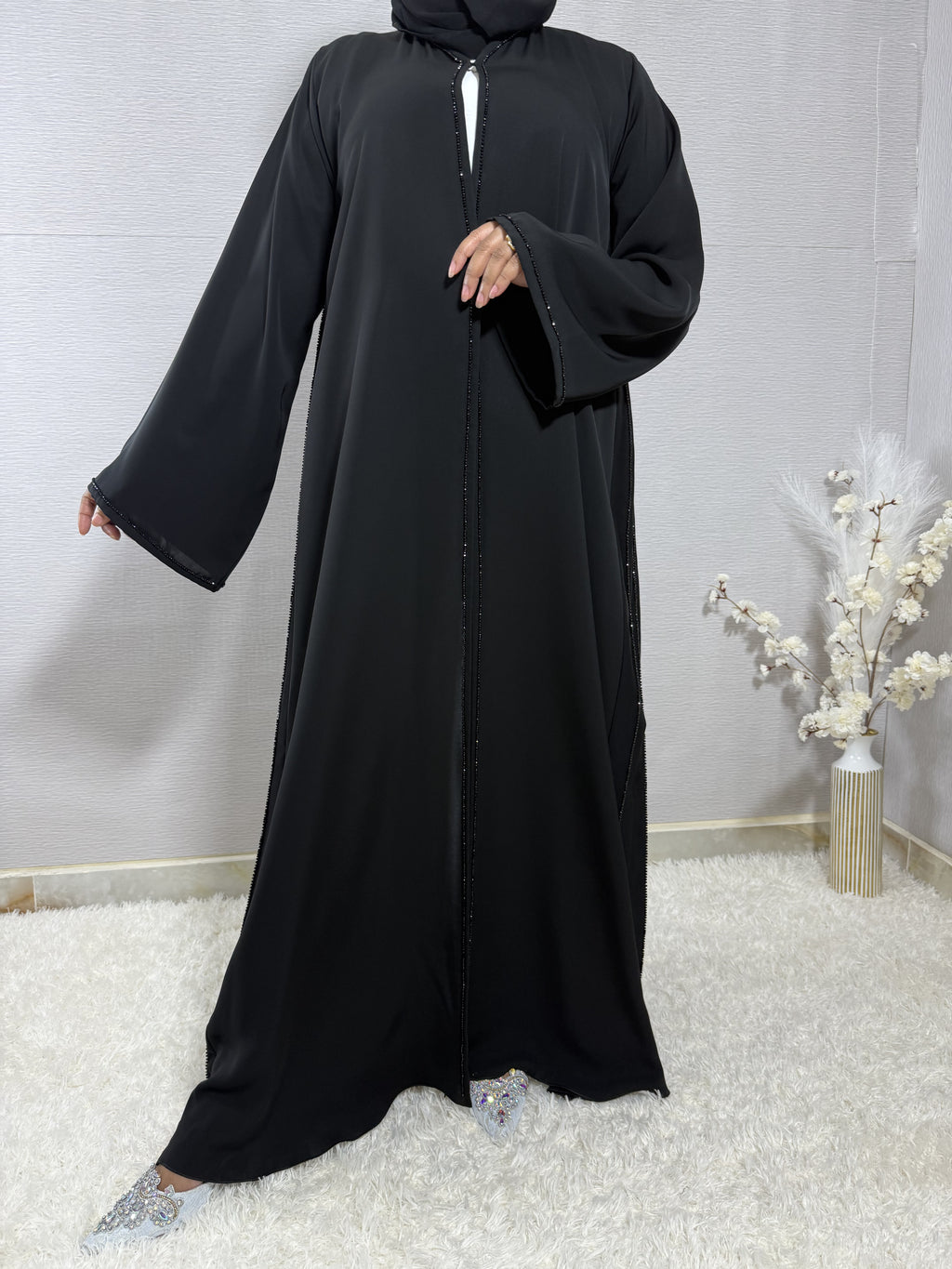 طقم عباية سوداء R013