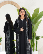 R299 Francy Dantel with stone Elegant Abaya