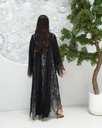 R318 New Exclusive V Francy Black Abaya
