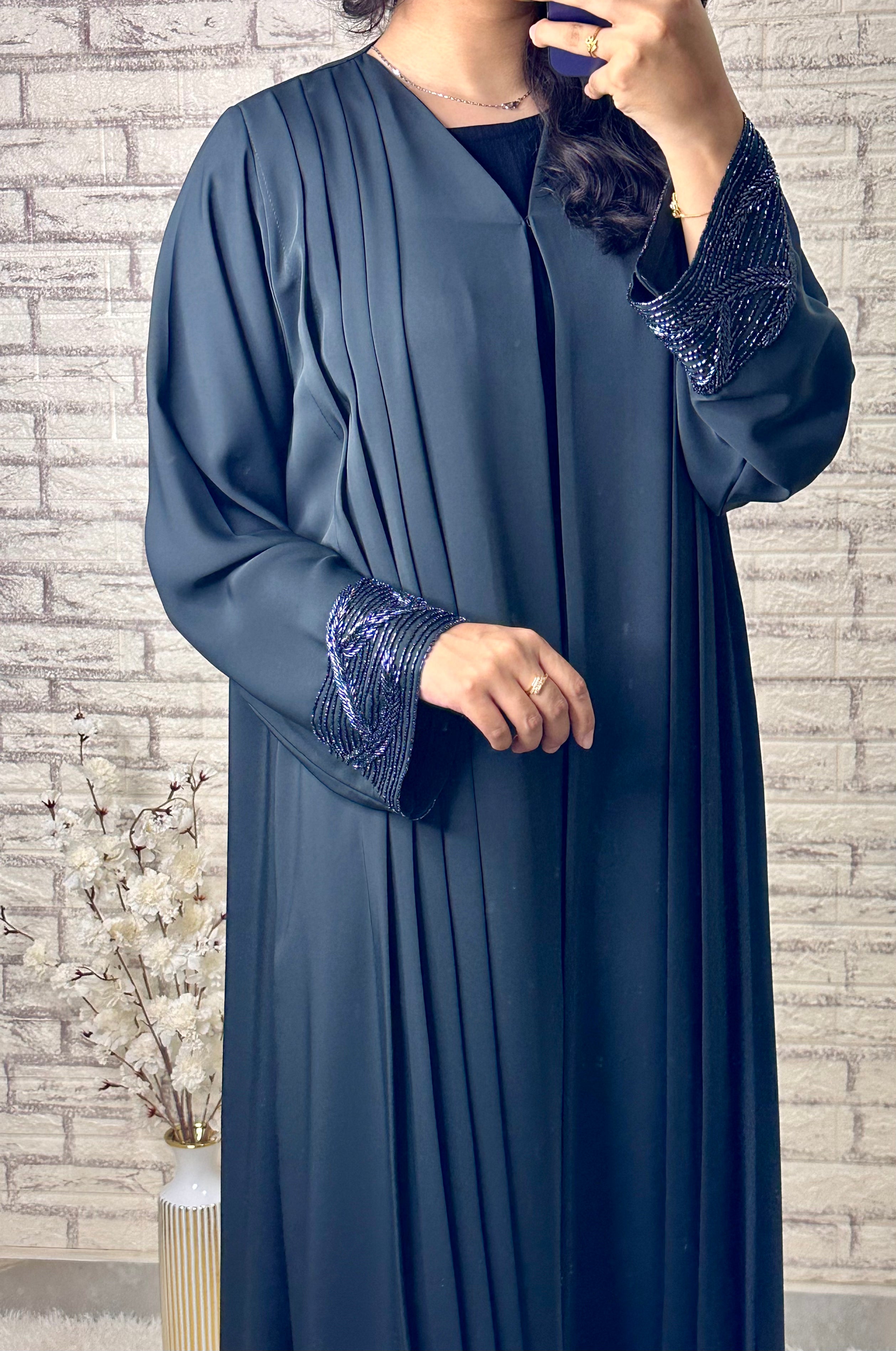 R023  Black Abaya Set