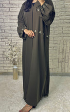 طقم عباية باربي زيتوني R019