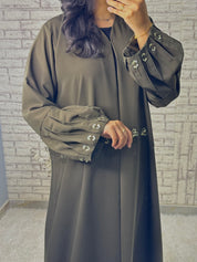 طقم عباية باربي زيتوني R019