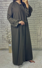 طقم عباية باربي زيتوني R019