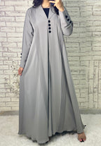 طقم عباية رمادية R024