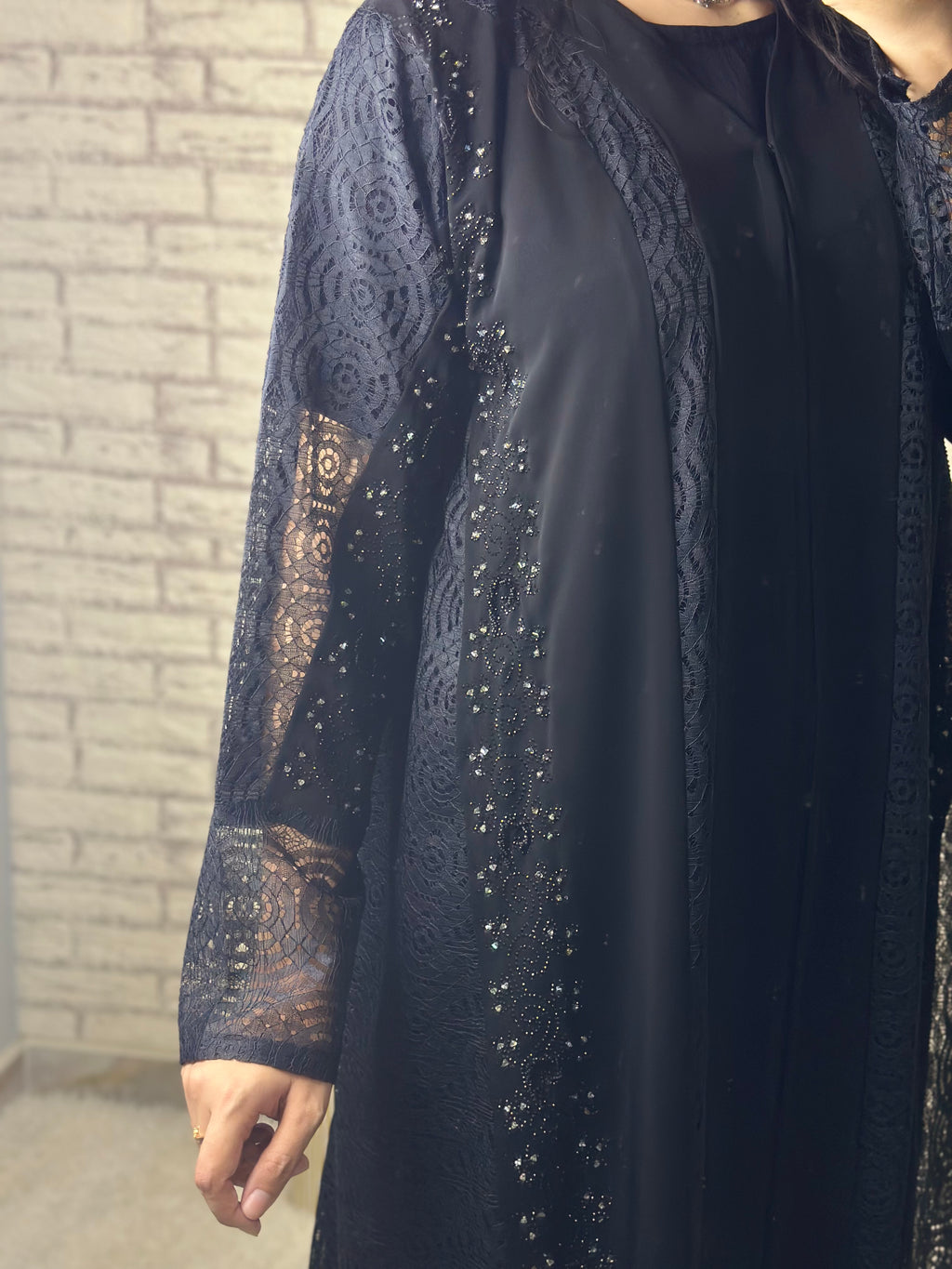 طقم عباية سوداء R021