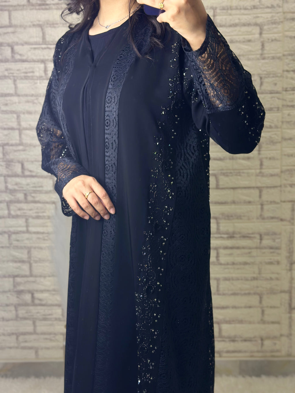 طقم عباية سوداء R021