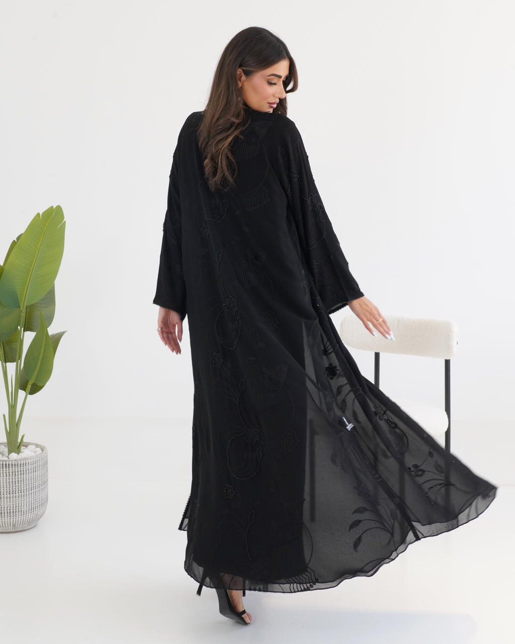 R110 Black Abaya Set