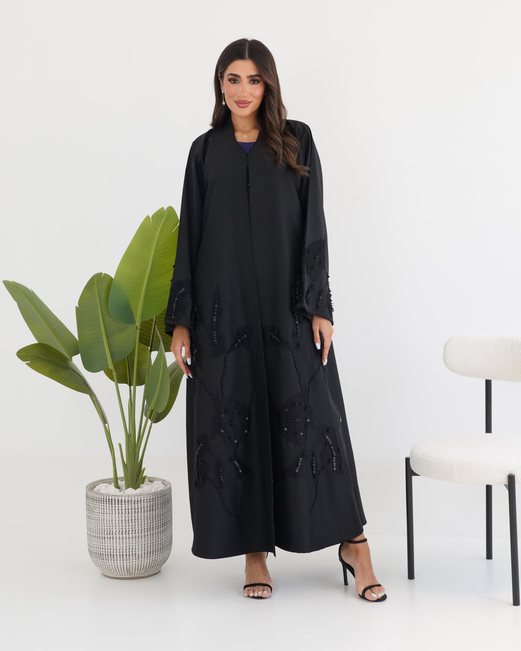 R111 Black Abaya Set