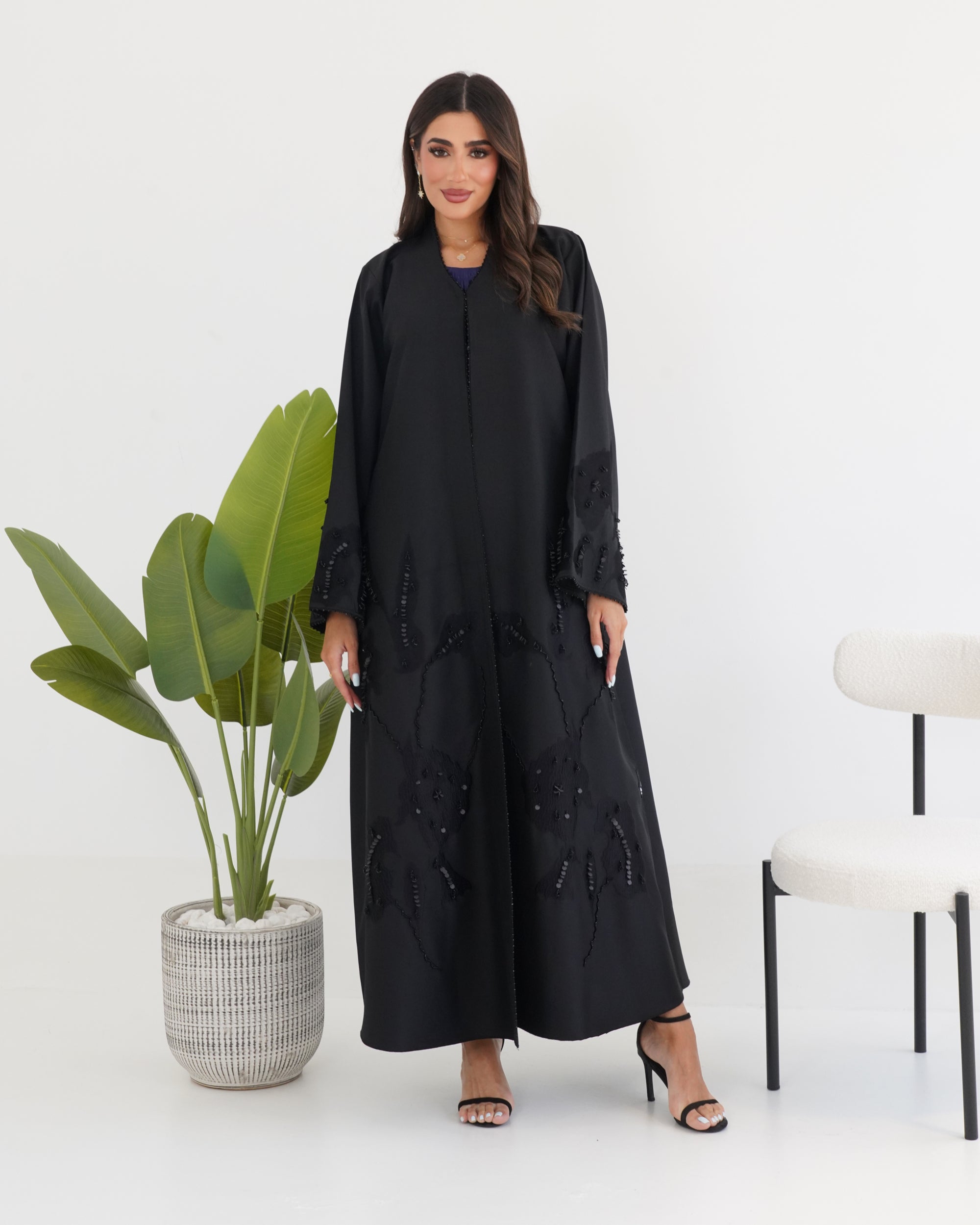 R111 Black Abaya Set