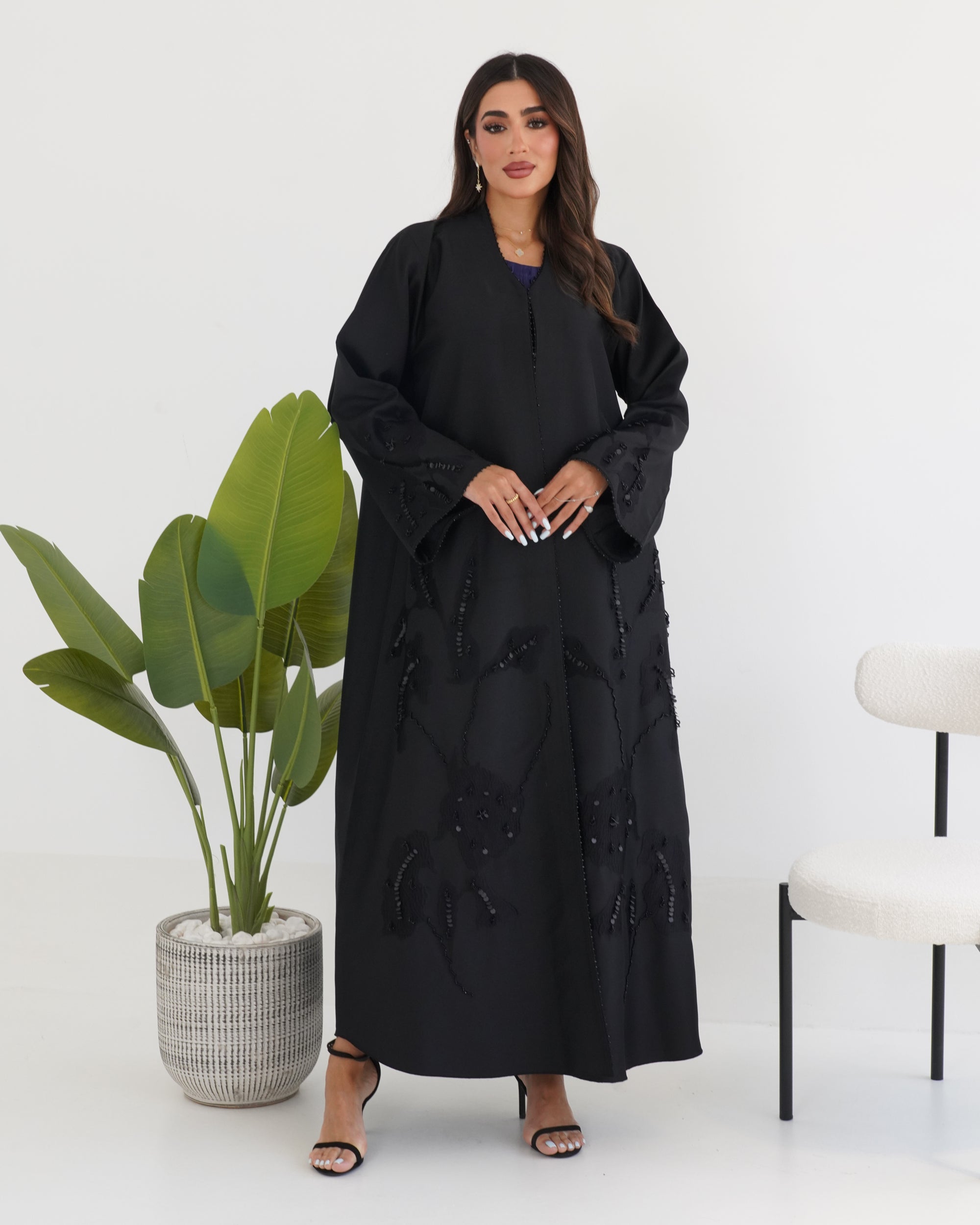 R111 Black Abaya Set