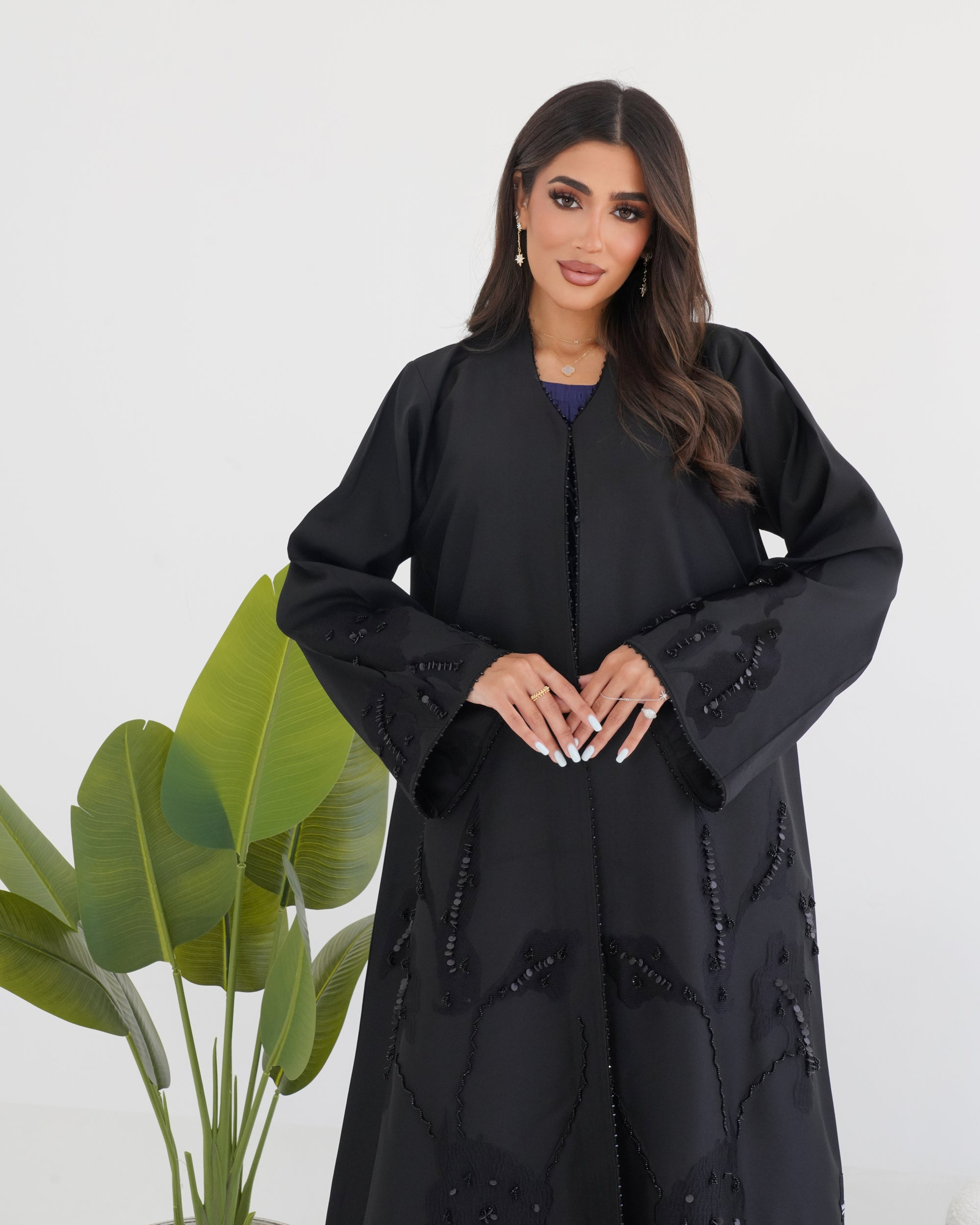 R111 Black Abaya Set