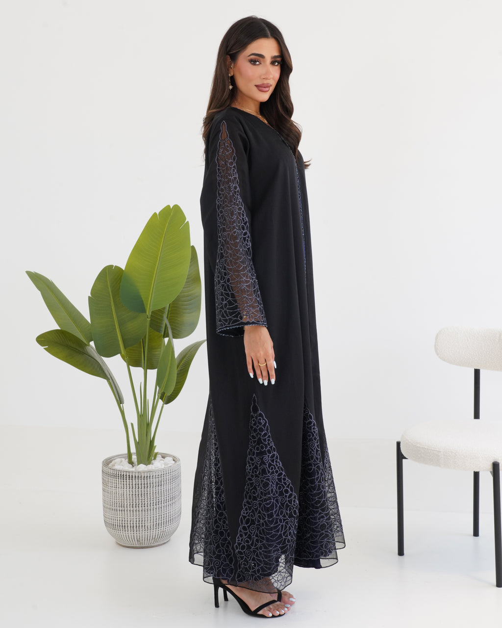 R112 Black Abaya Set
