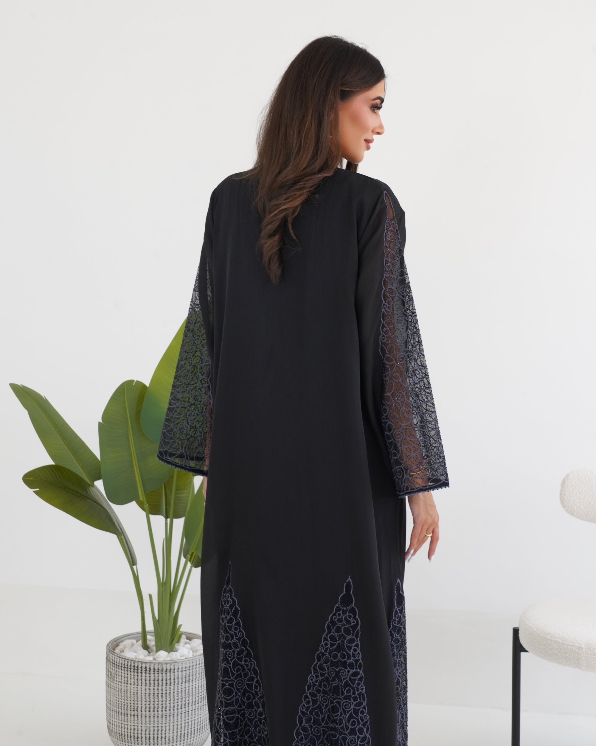 R112 Black Abaya Set