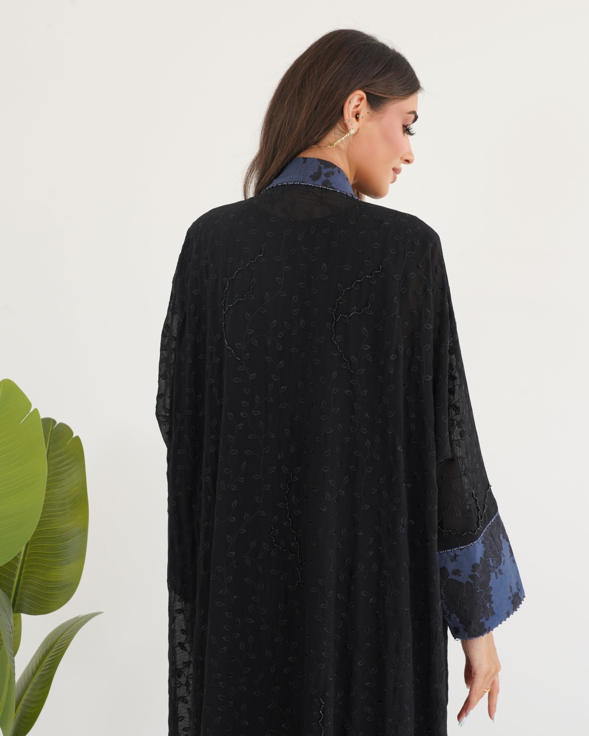 R113  Black Abaya Set
