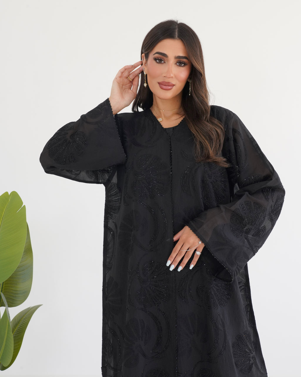 R114 Black Abaya Set