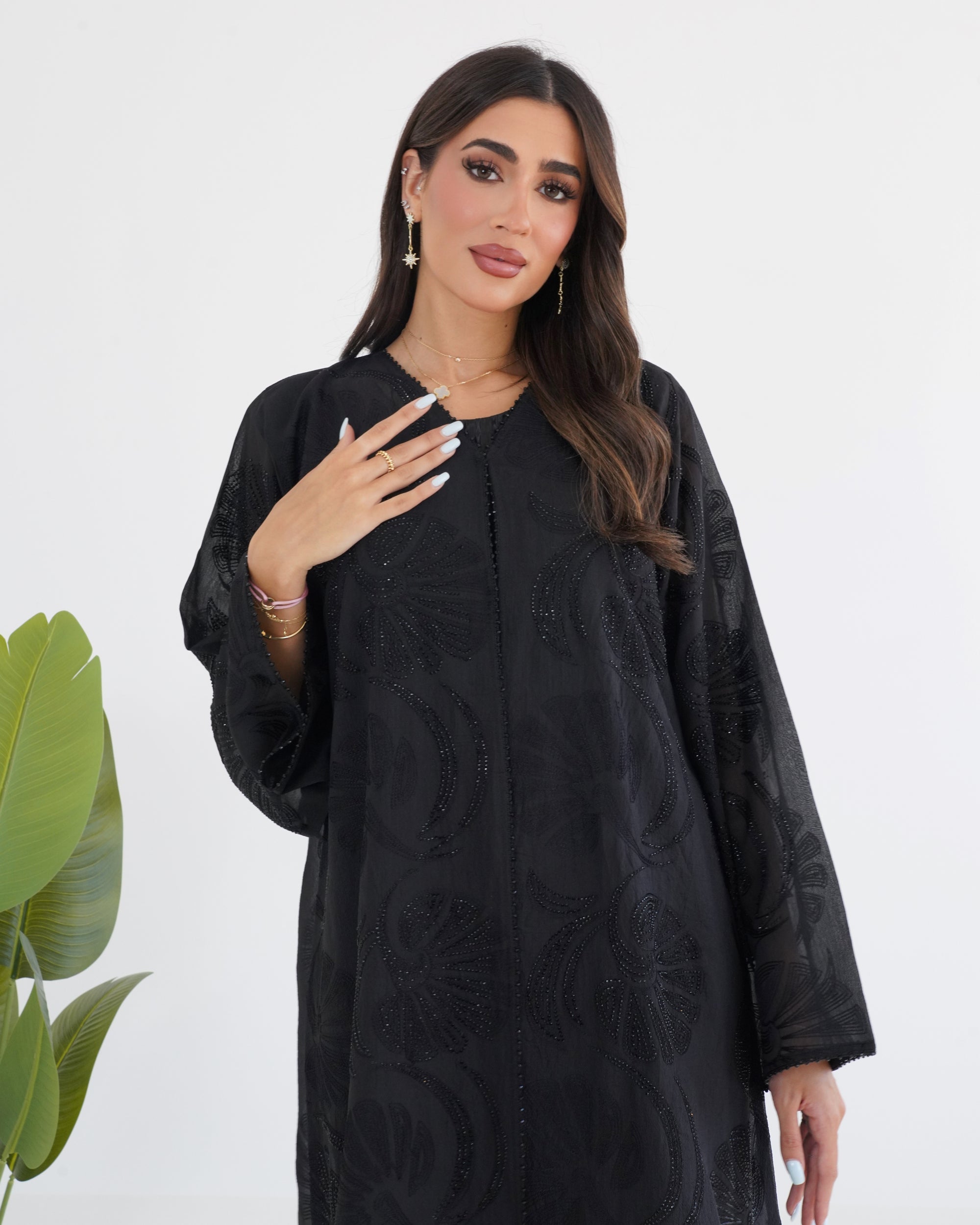 R114 Black Abaya Set