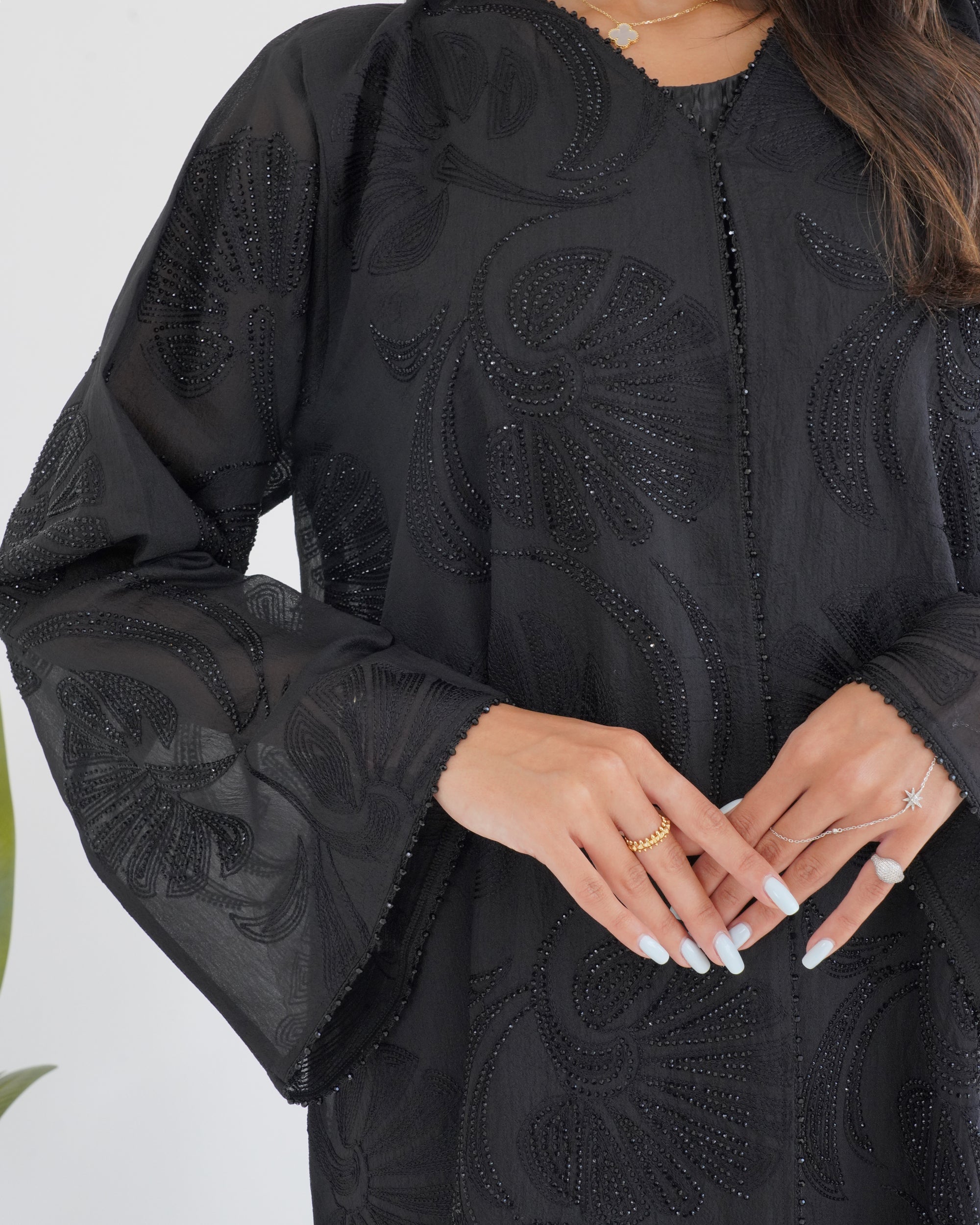 R114 Black Abaya Set