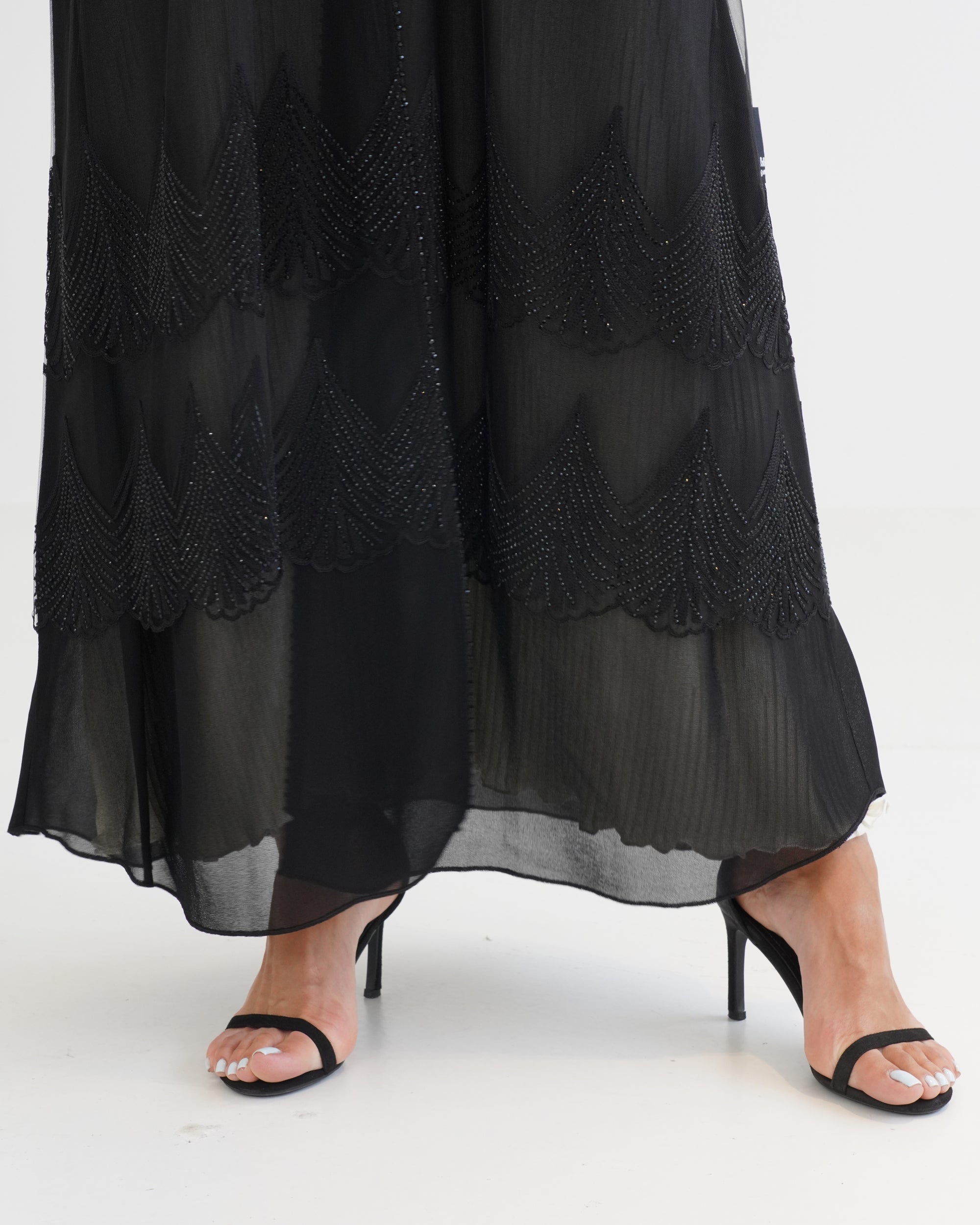 R117 Black  Abaya Set