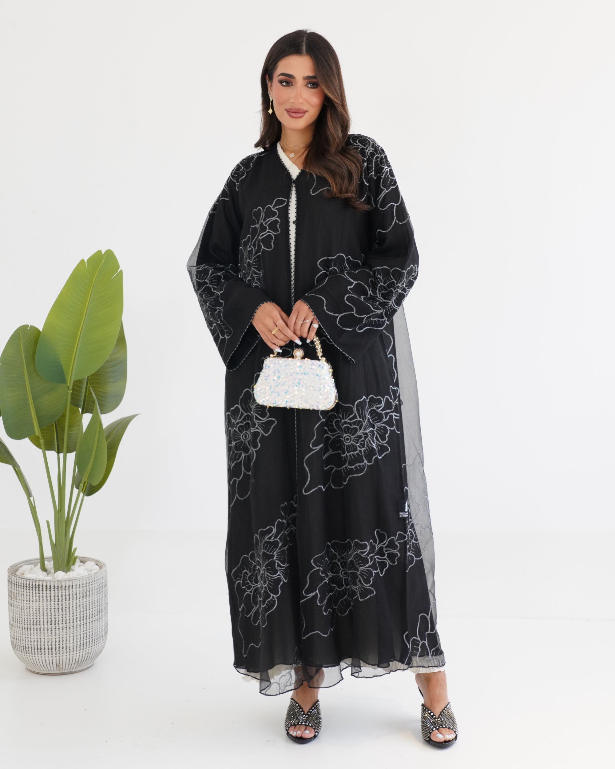 R118 Black Abaya Set