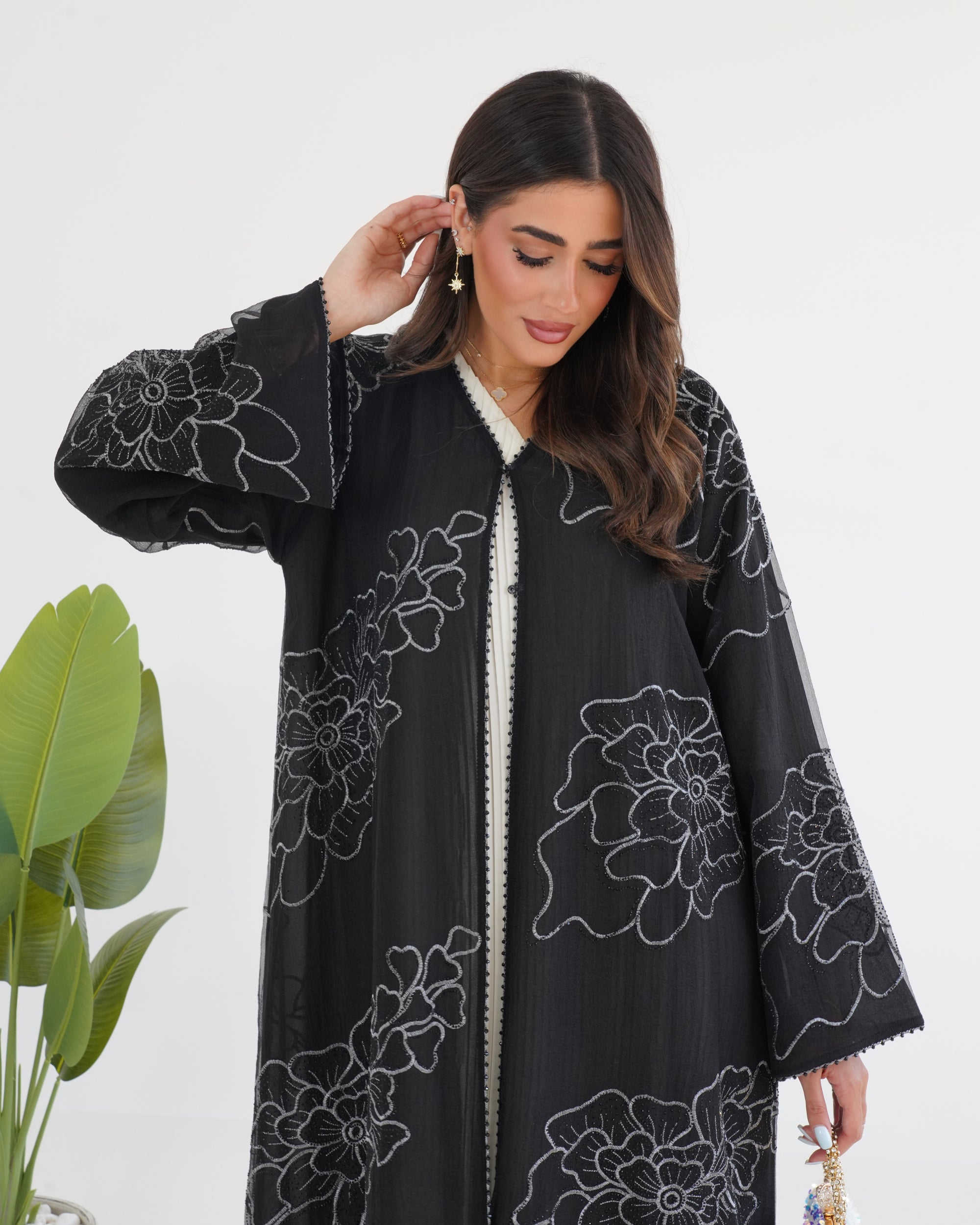 R118 Black Abaya Set