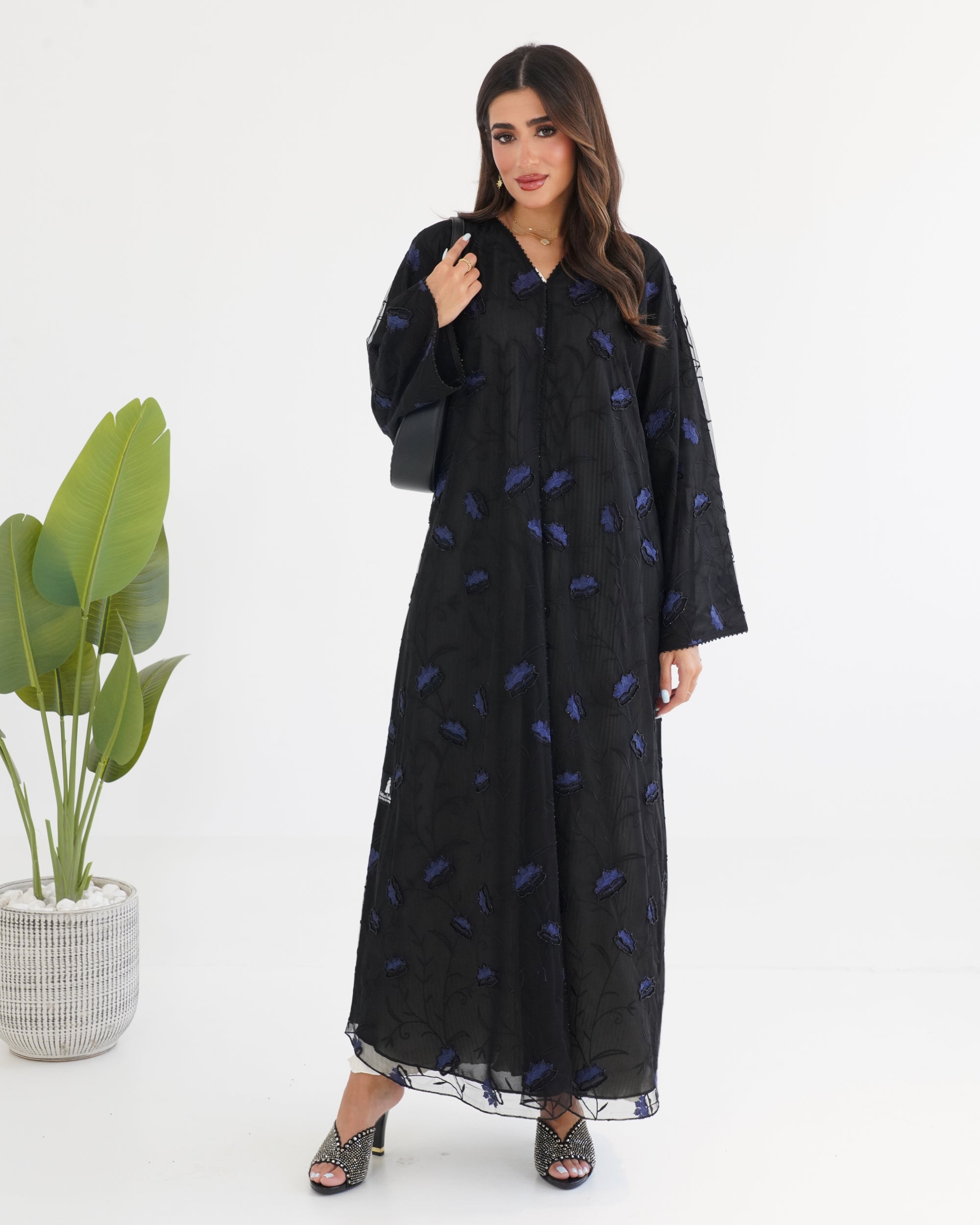 R119 Black  Abaya Set