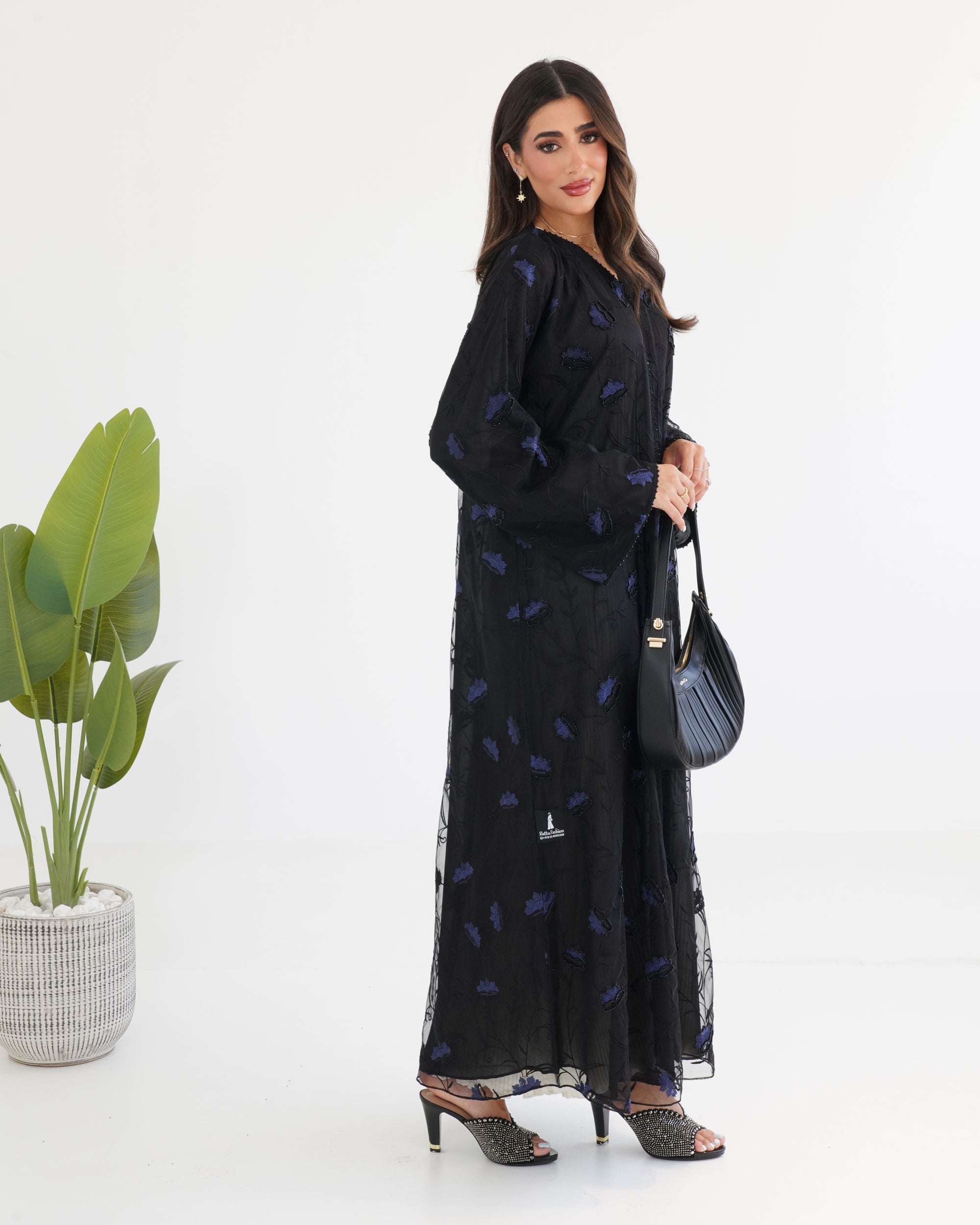 R119 Black  Abaya Set