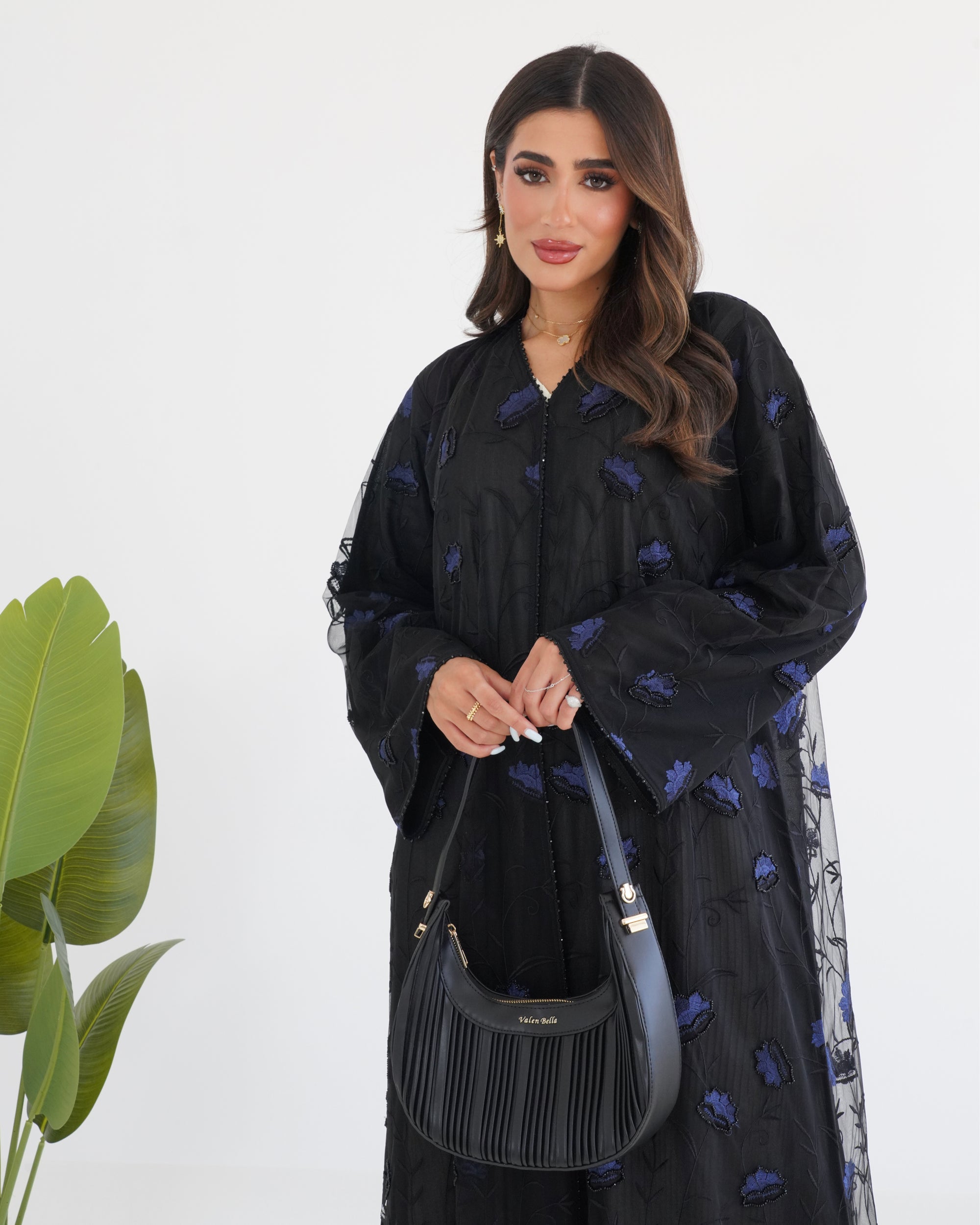 R119 Black  Abaya Set
