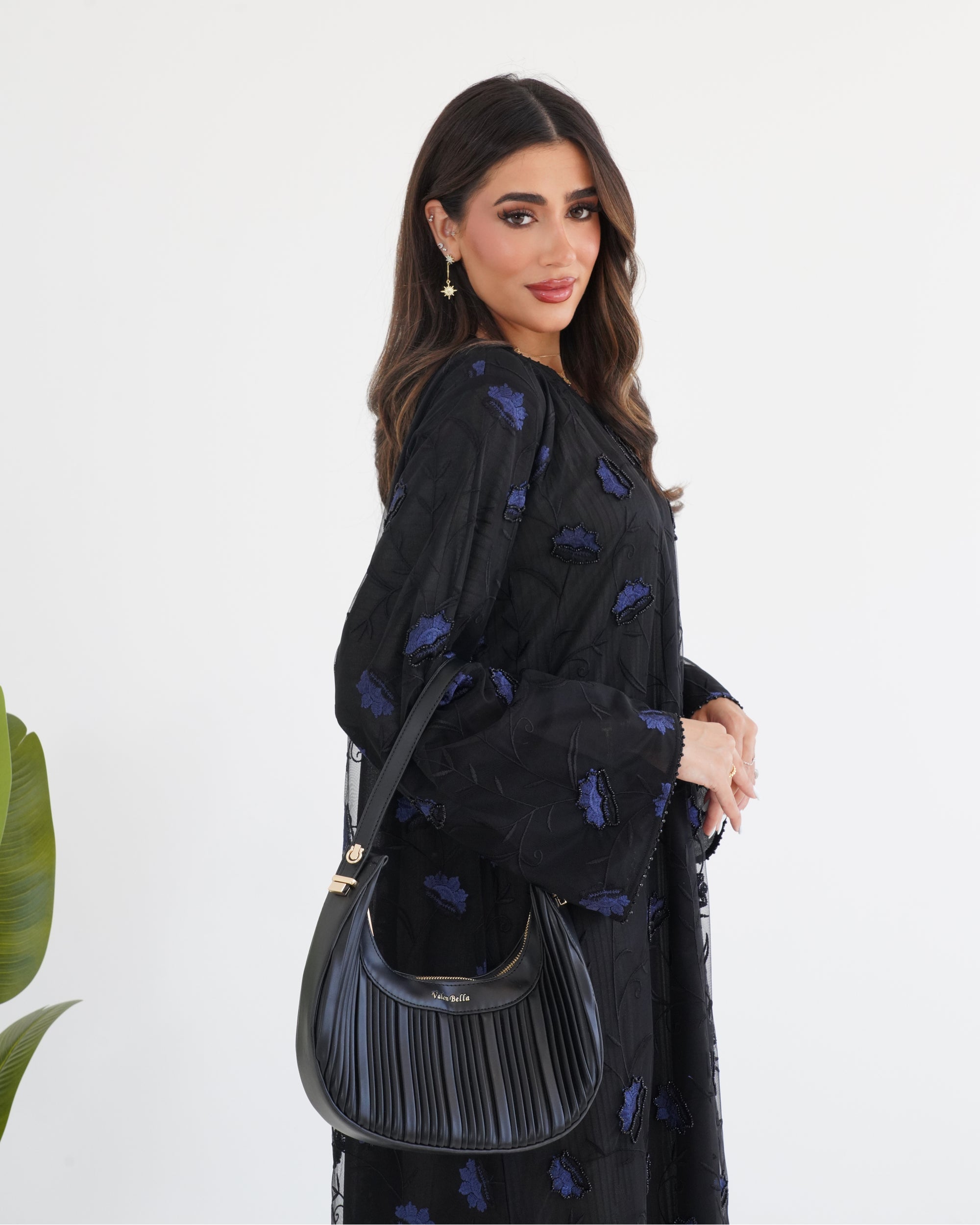 R119 Black  Abaya Set