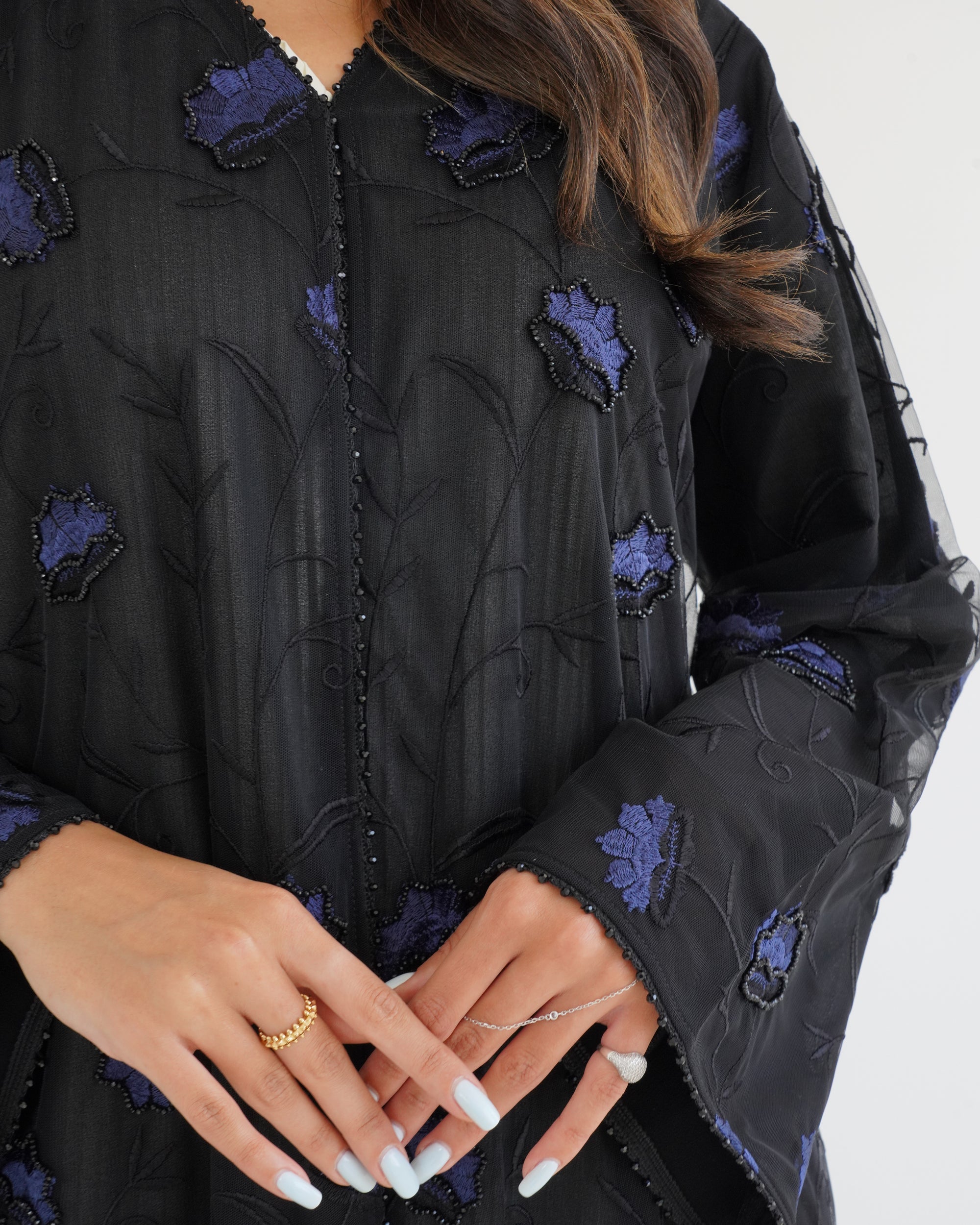 R119 Black  Abaya Set