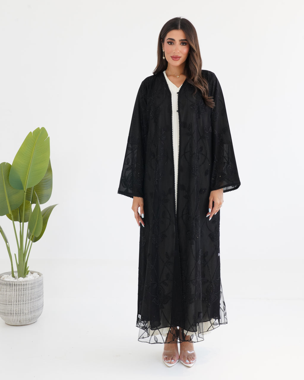 R120 Black Abaya Set