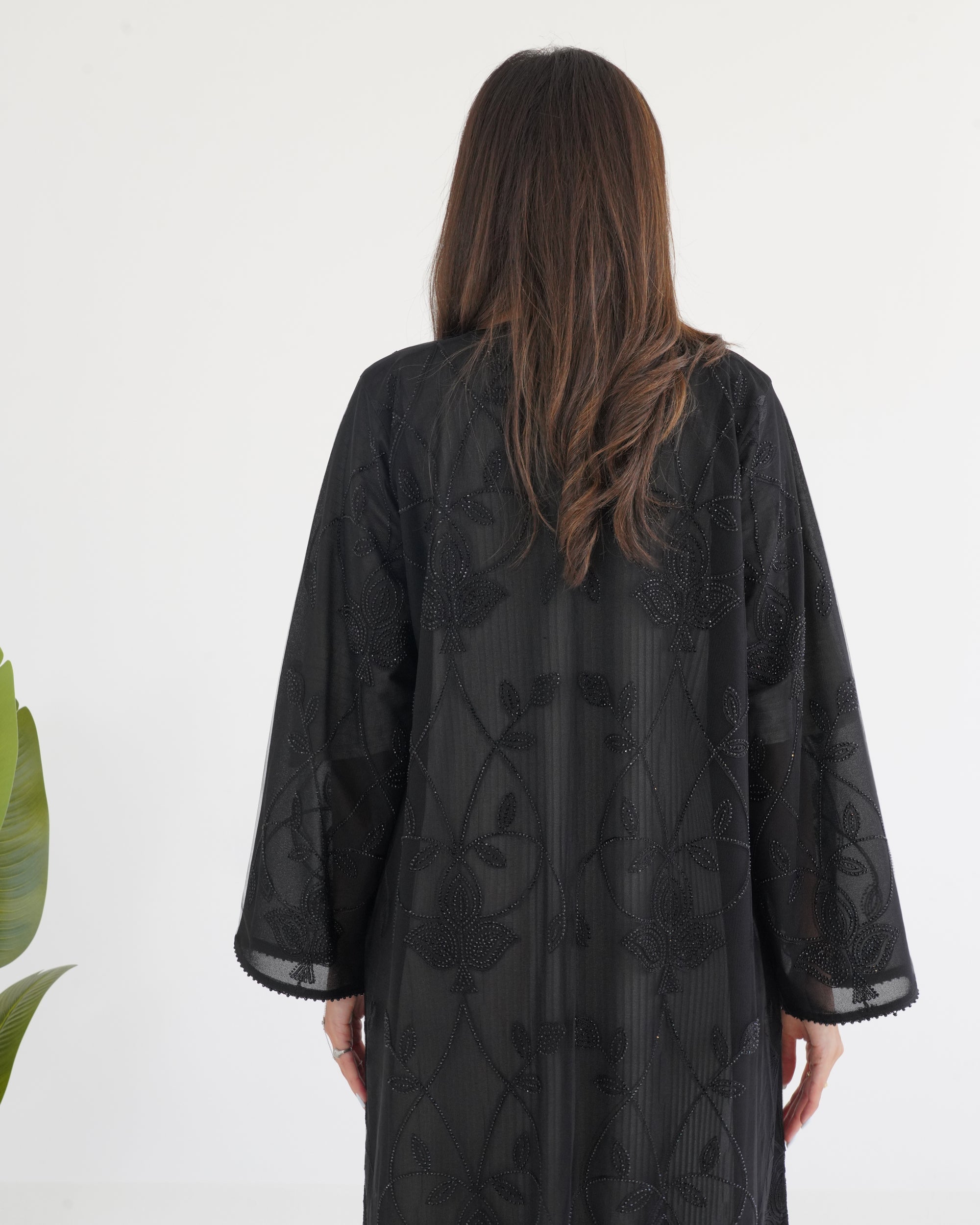 R120 Black Abaya Set