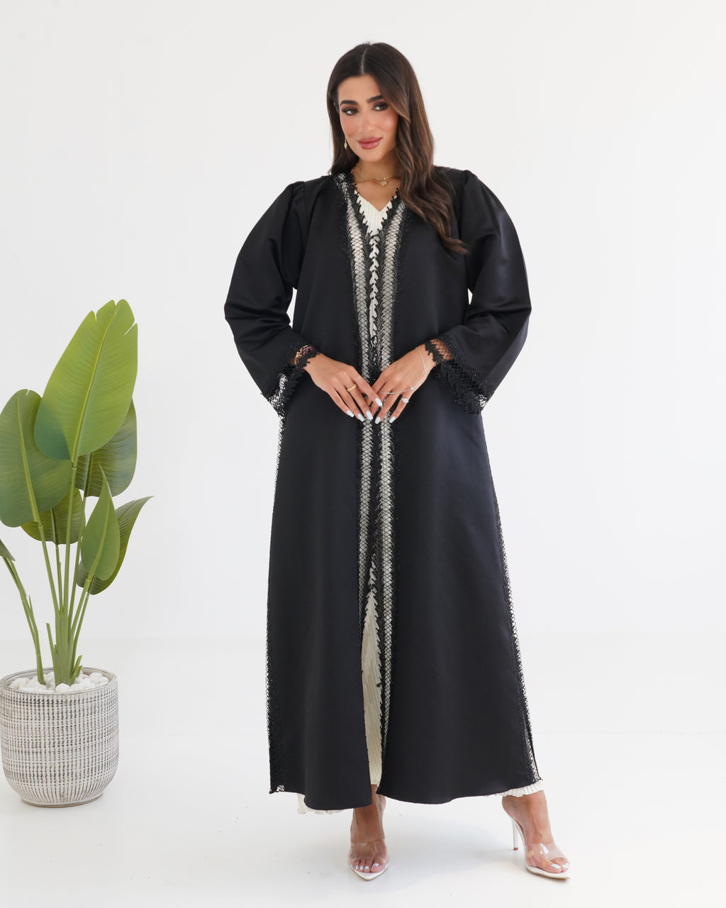 R121 Black  Abaya Set
