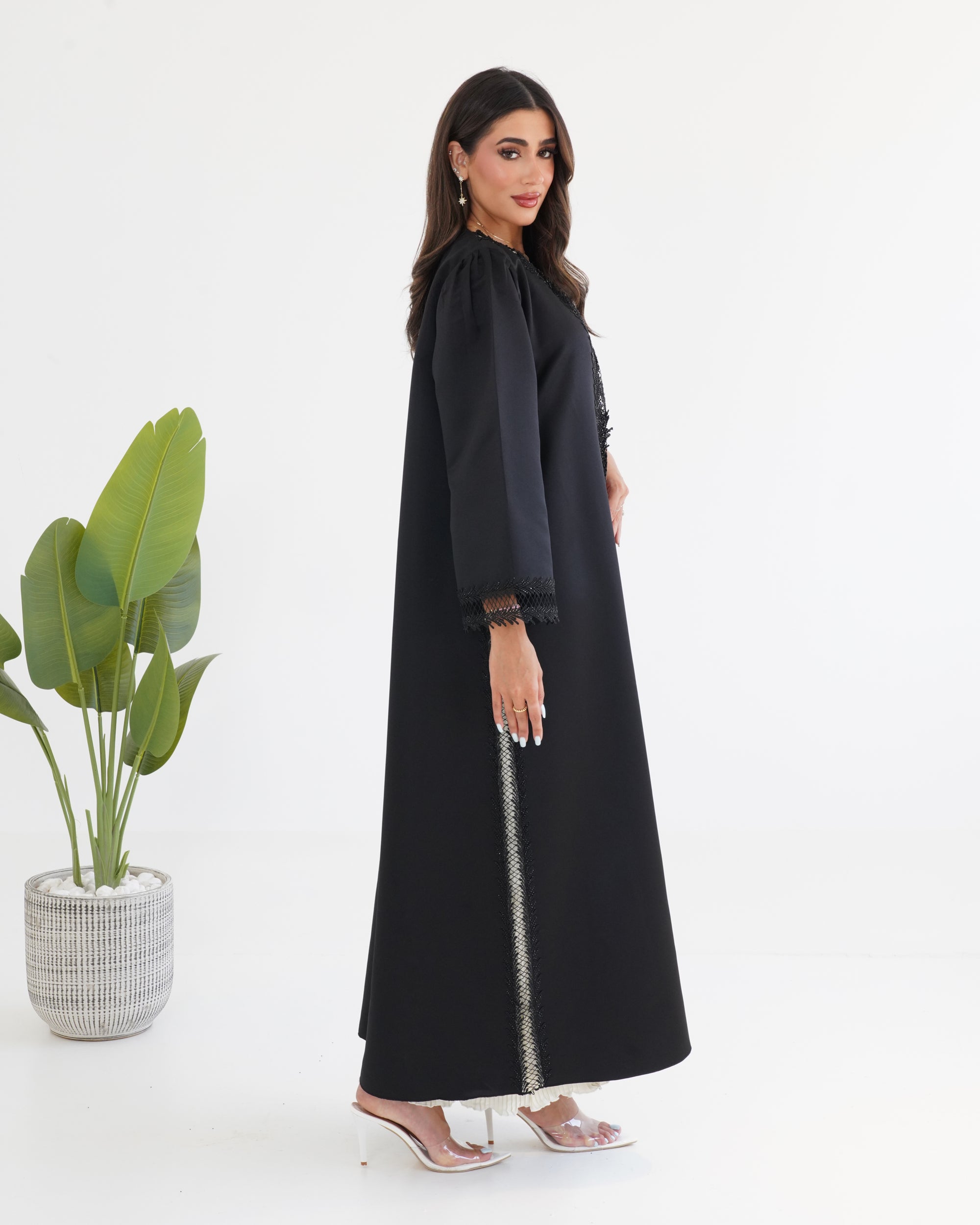 R121 Black  Abaya Set