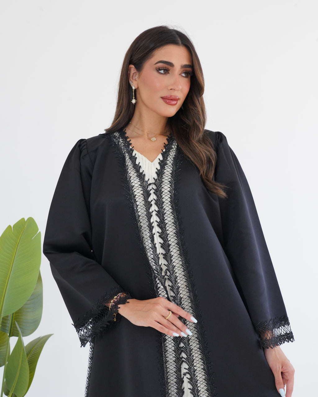 R121 Black  Abaya Set