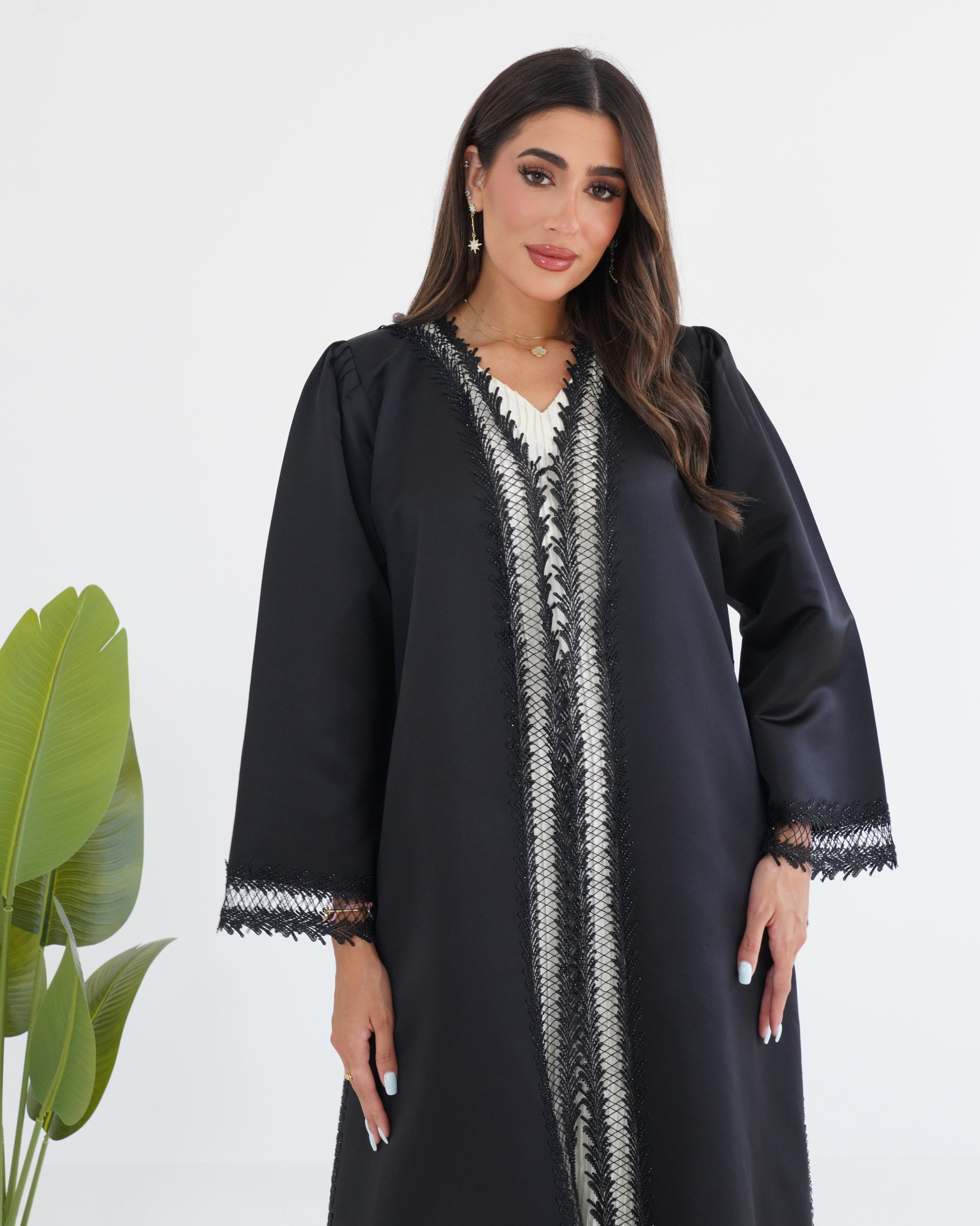 R121 Black  Abaya Set